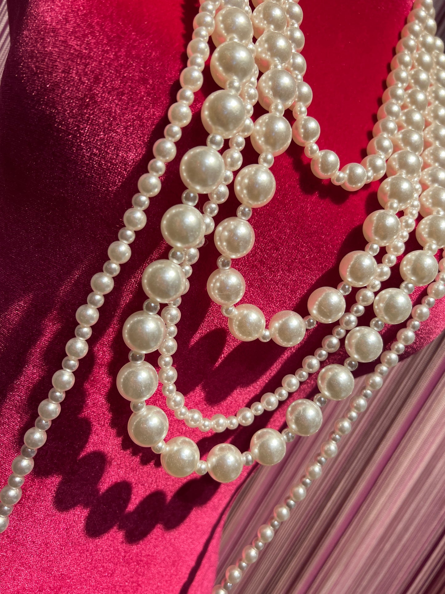 Collana multifili perle