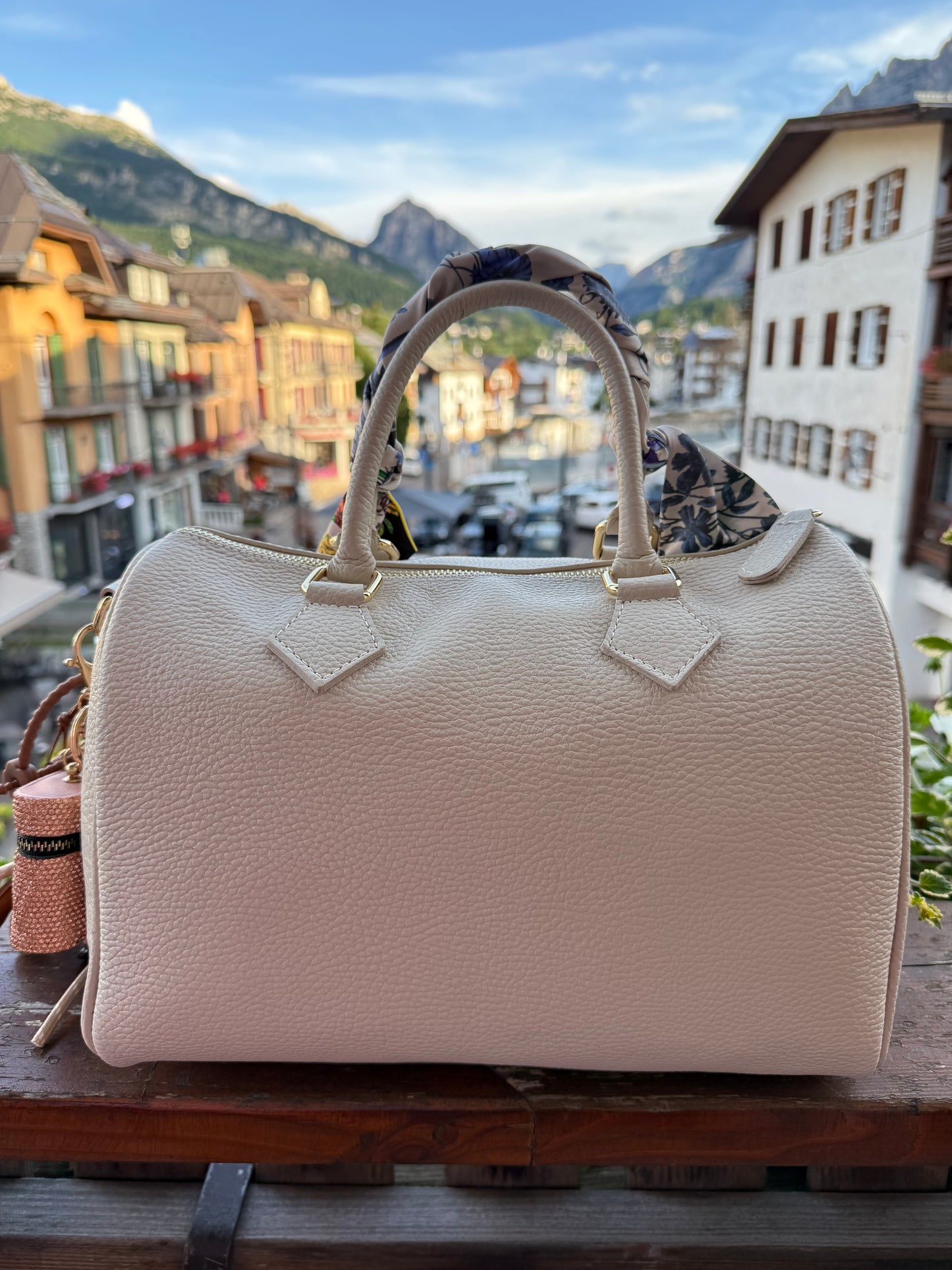 ABpink🩷 borsa pelle dipinta a mano con tracolla
