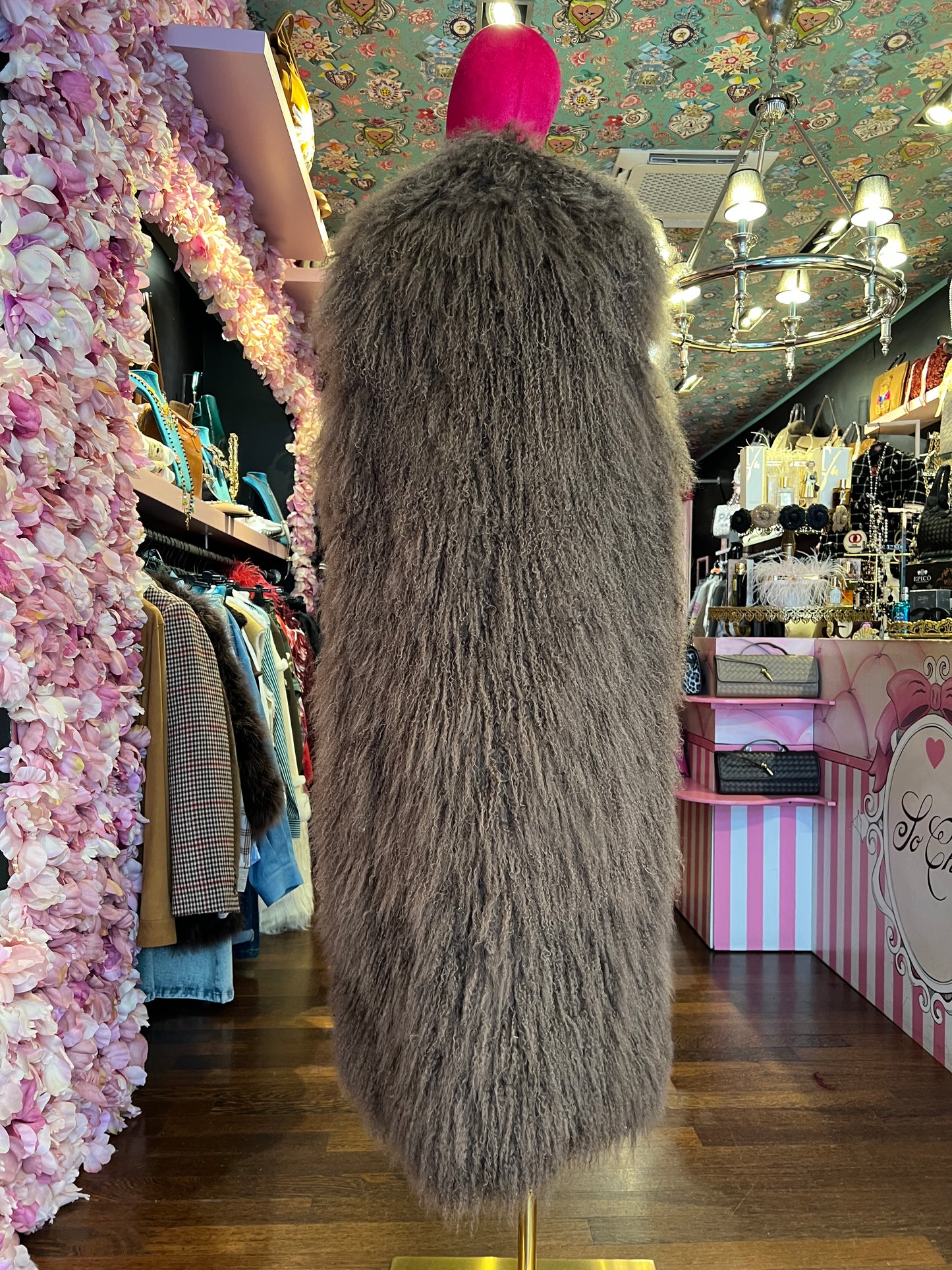 Anna Kel gilet lungo ecopelliccia mongolia reversibile