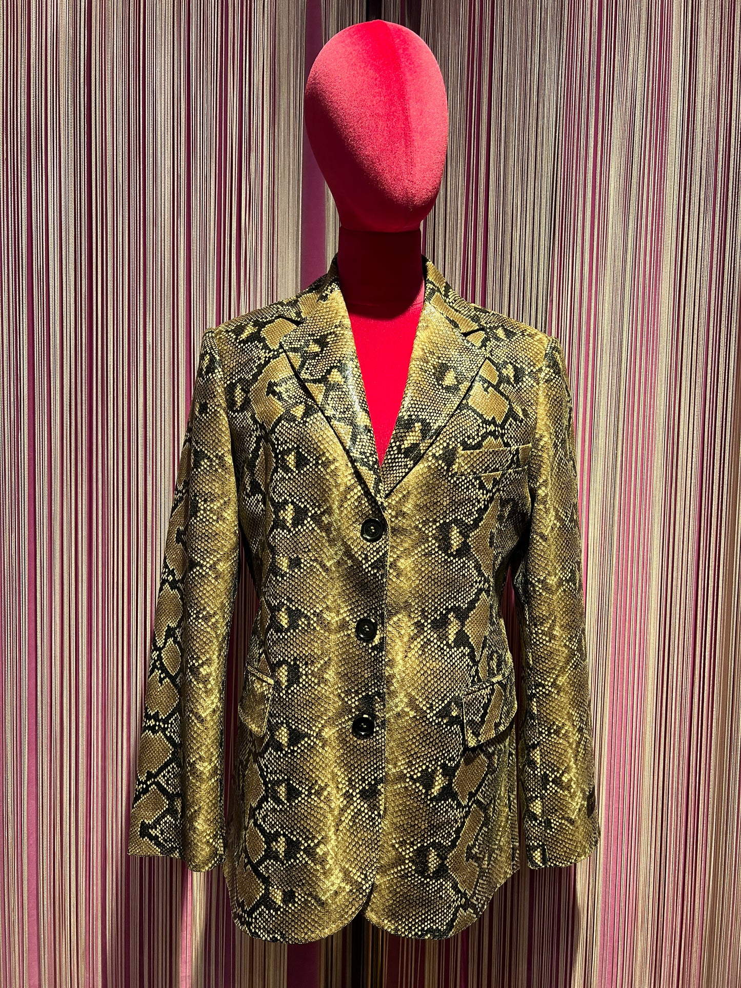 Ermanno Scervino giacca ecopelle pitonata