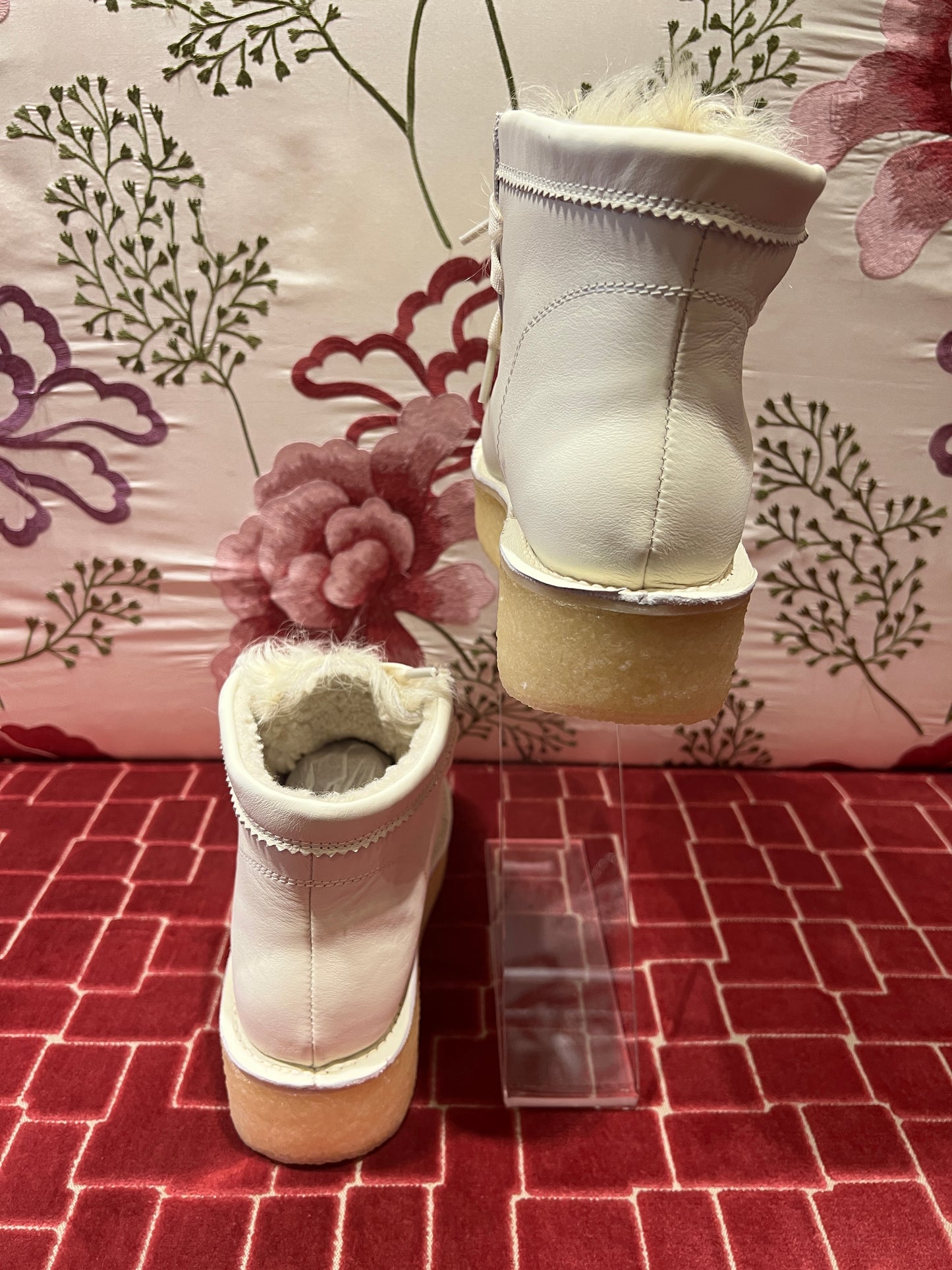 Nan-ku moon boot bianco con ecopelliccia