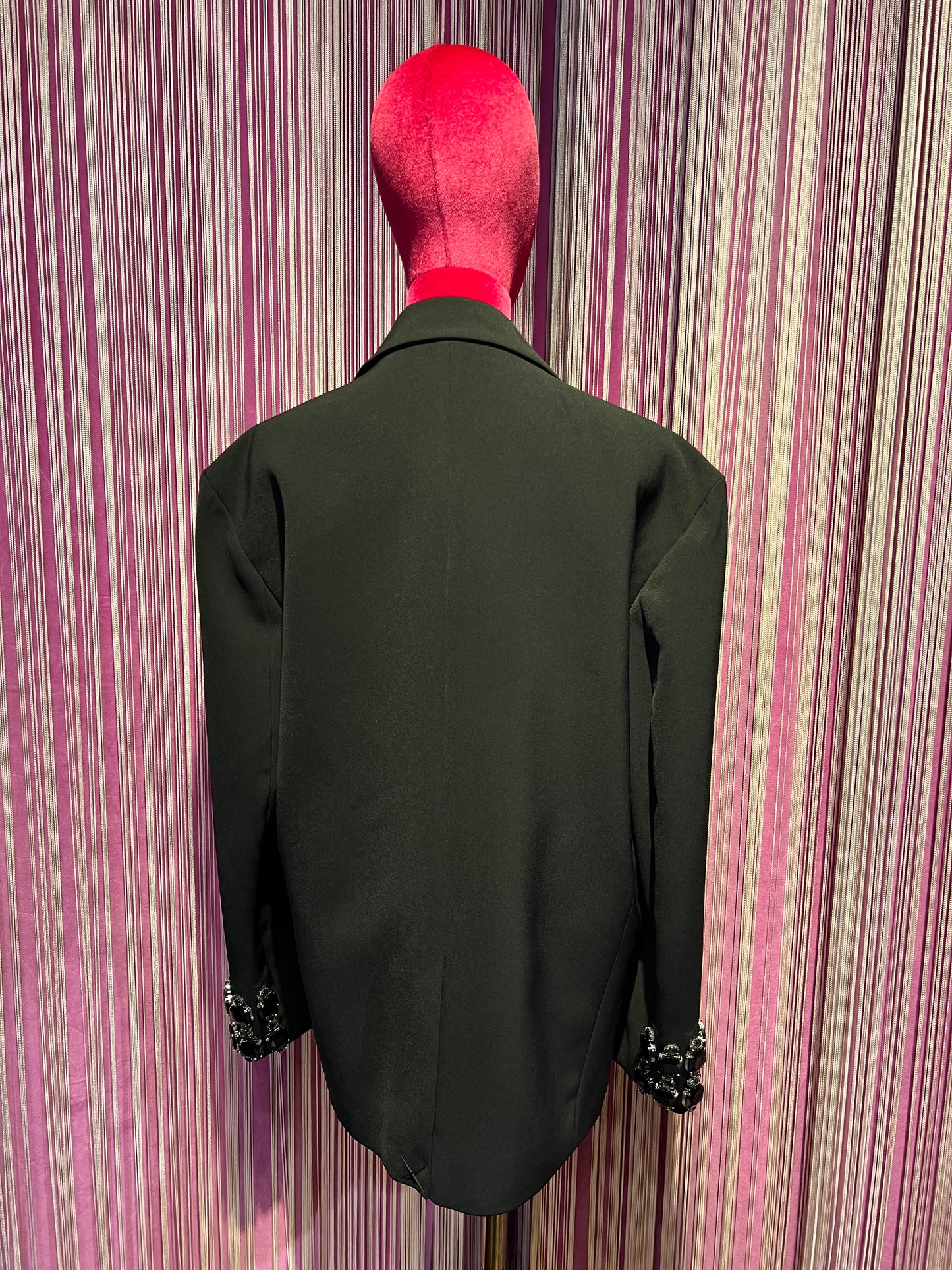 Isabelle Blanche Paris blazer oversize con ricami pietre nel polso