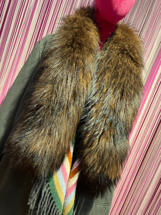 Bazar deluxe giaccone più gilet rimovibile con pelliccia raccoon