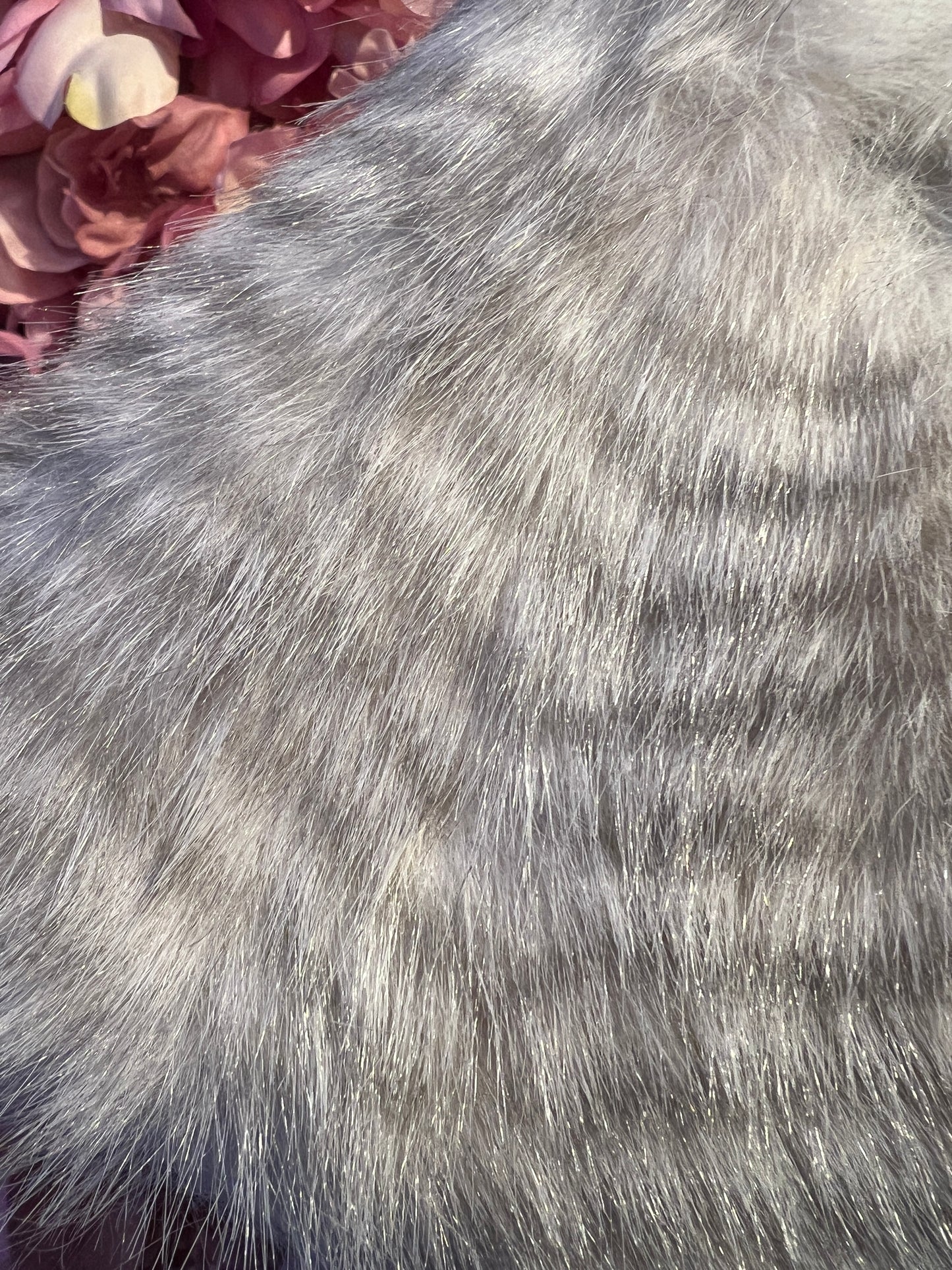 Snow-up Milano borsa ecopelliccia ed ecopelle con tracolla colore bianco e grigio