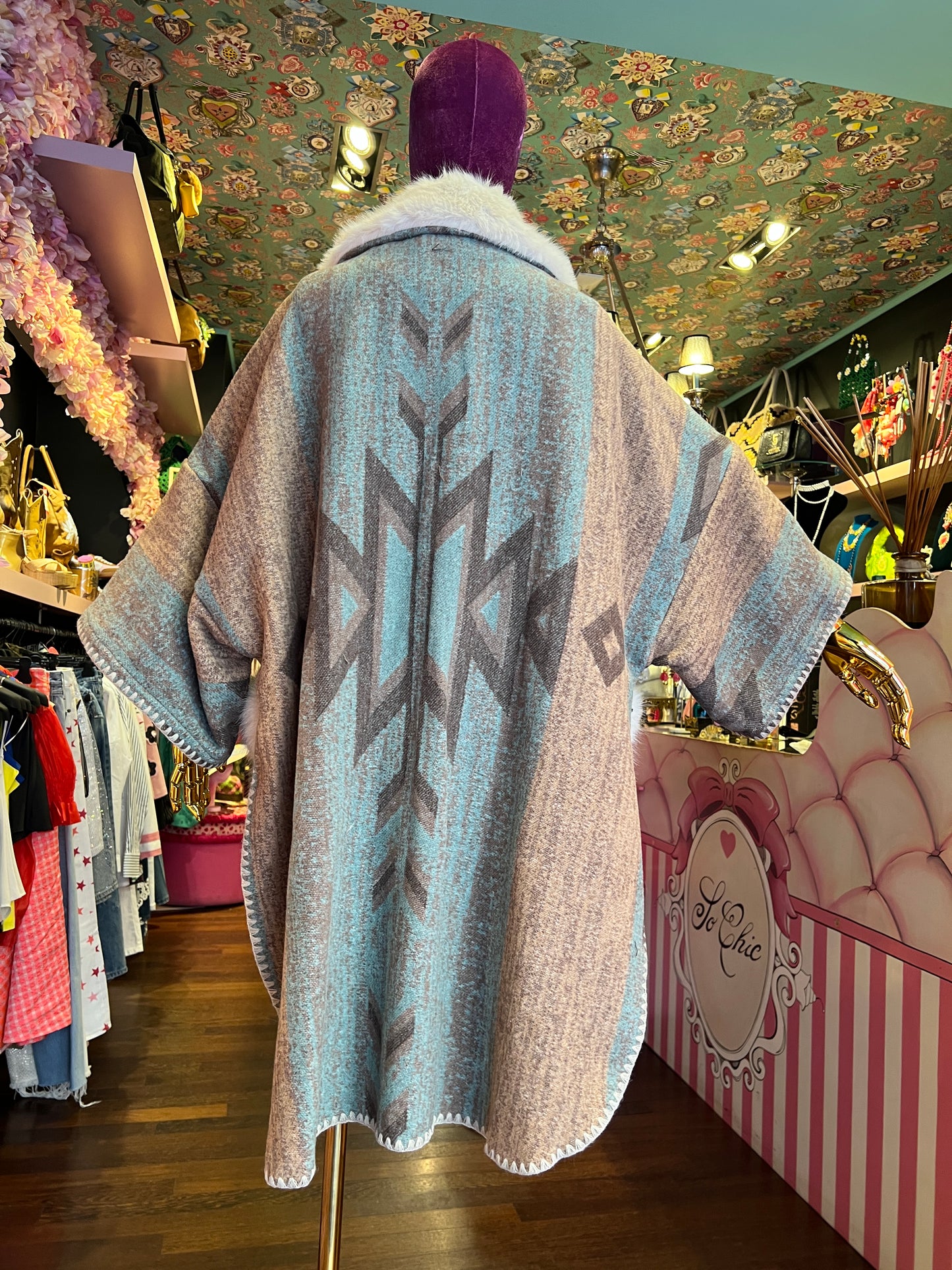 Front street mantella -cappotto jacquard