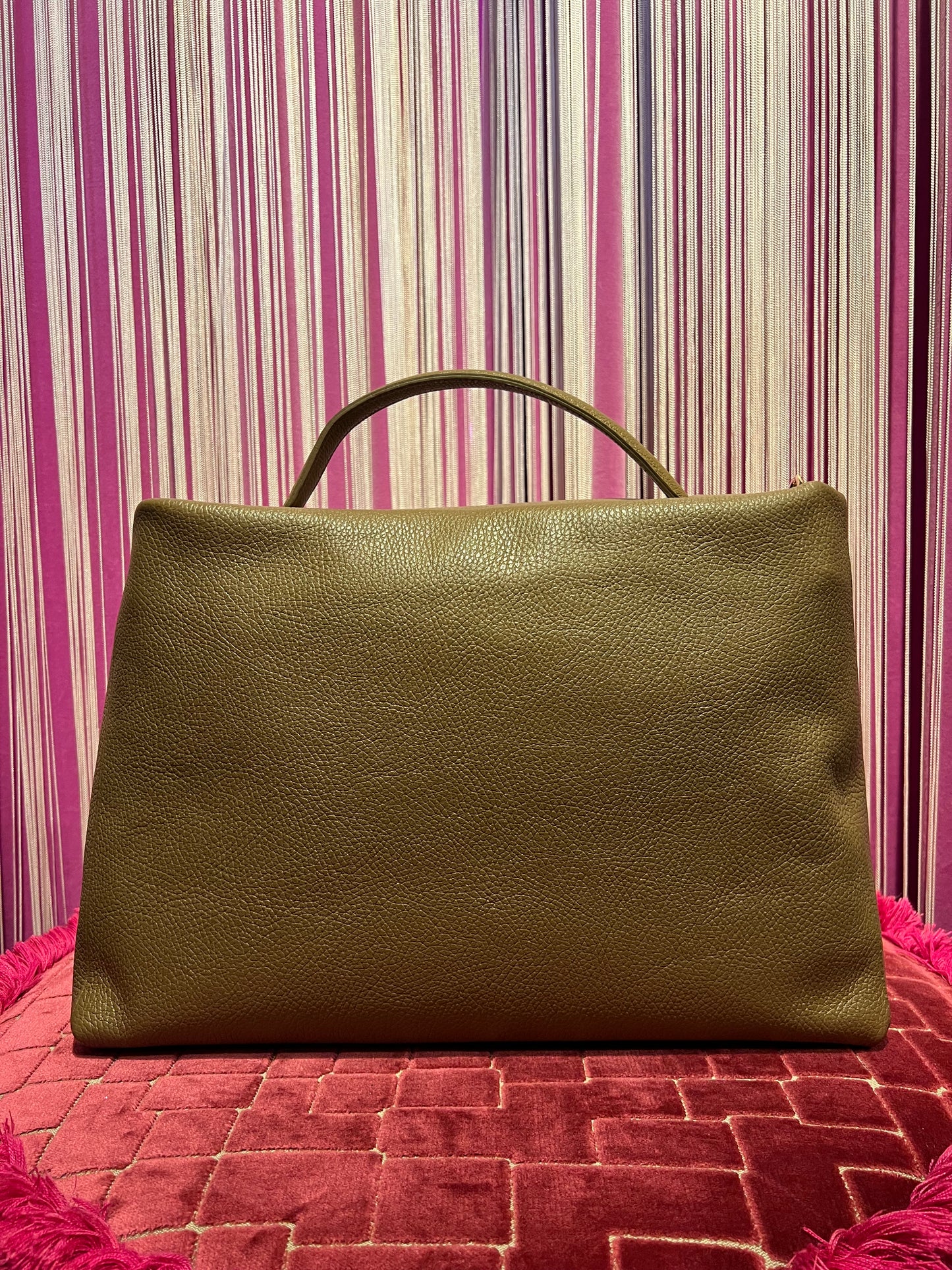 Avenue 67 borsa Delphine pelle con patta e tracolla colore fango