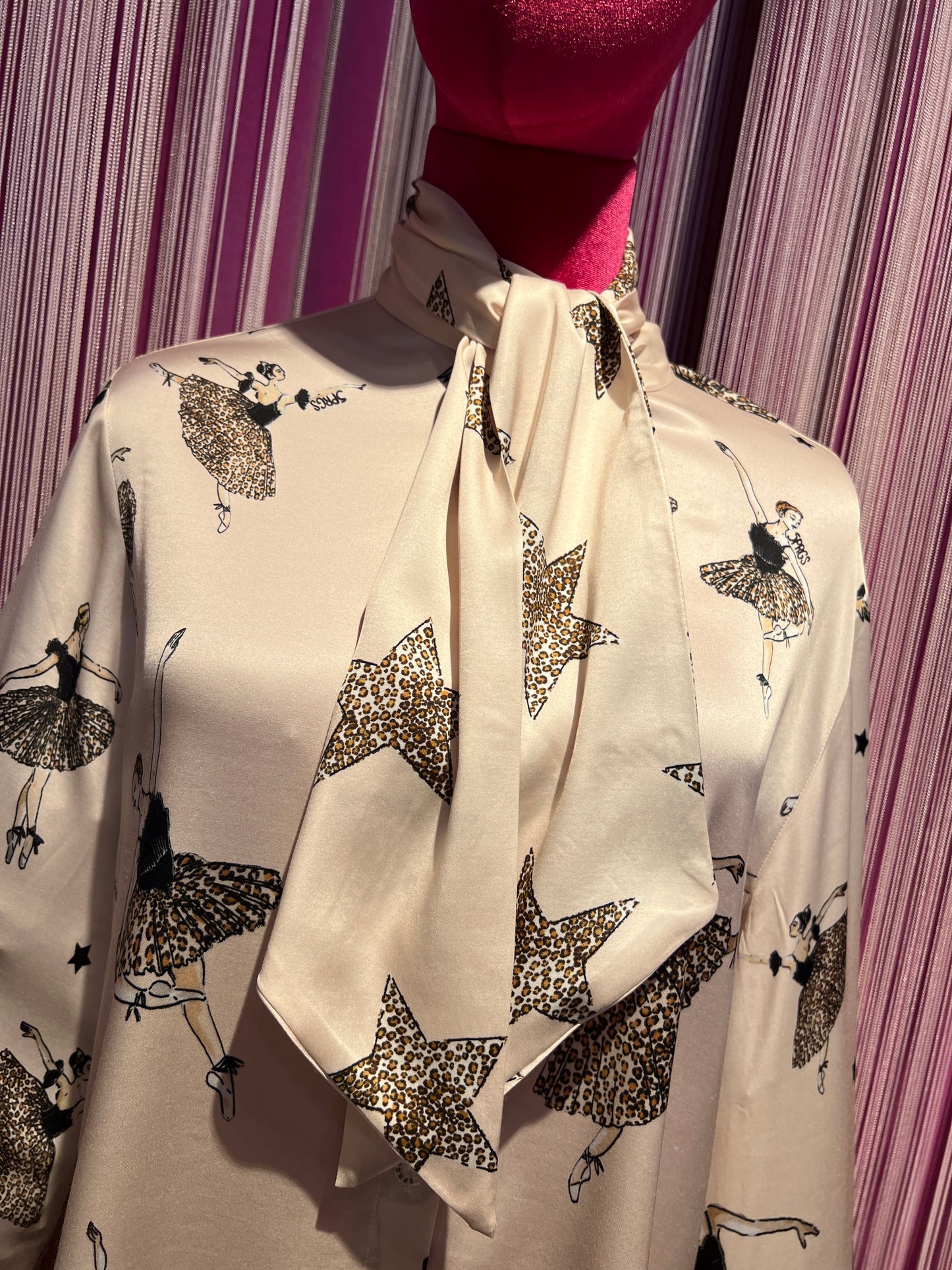 5 Progress camicia crema con stampa ballerina