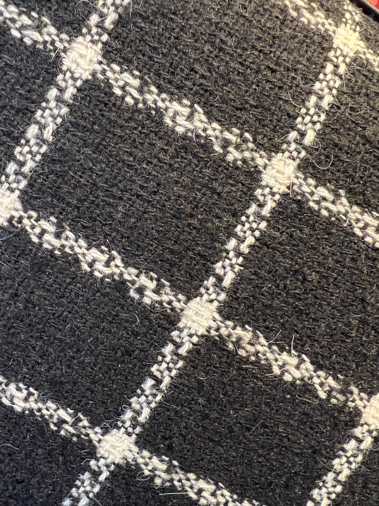 5 Progress bauletto grande quadri nero e bianco con patch