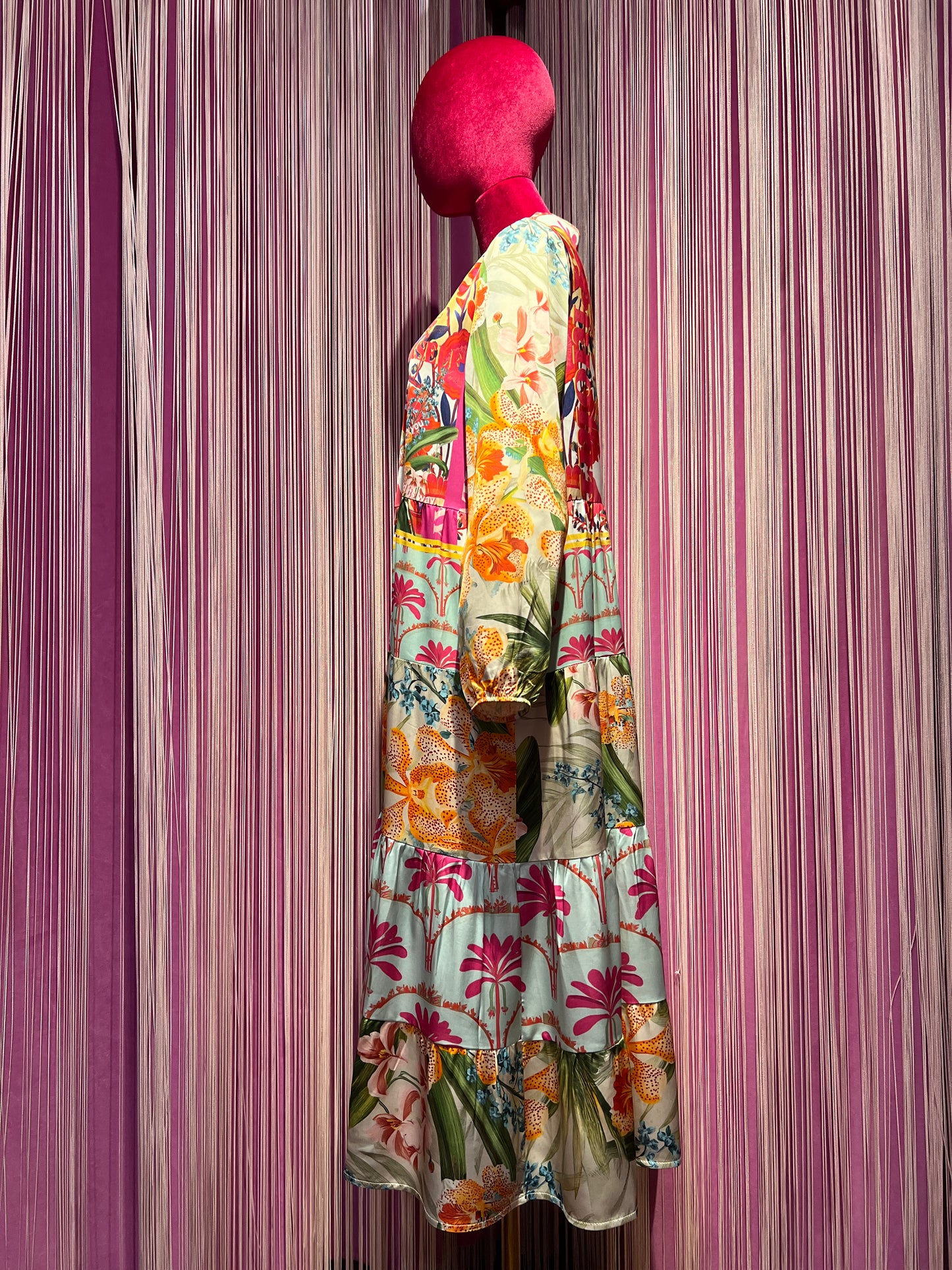 Miss goodlife -20% di sconto abito manica a 3/4 fantasia multicolor floreale
