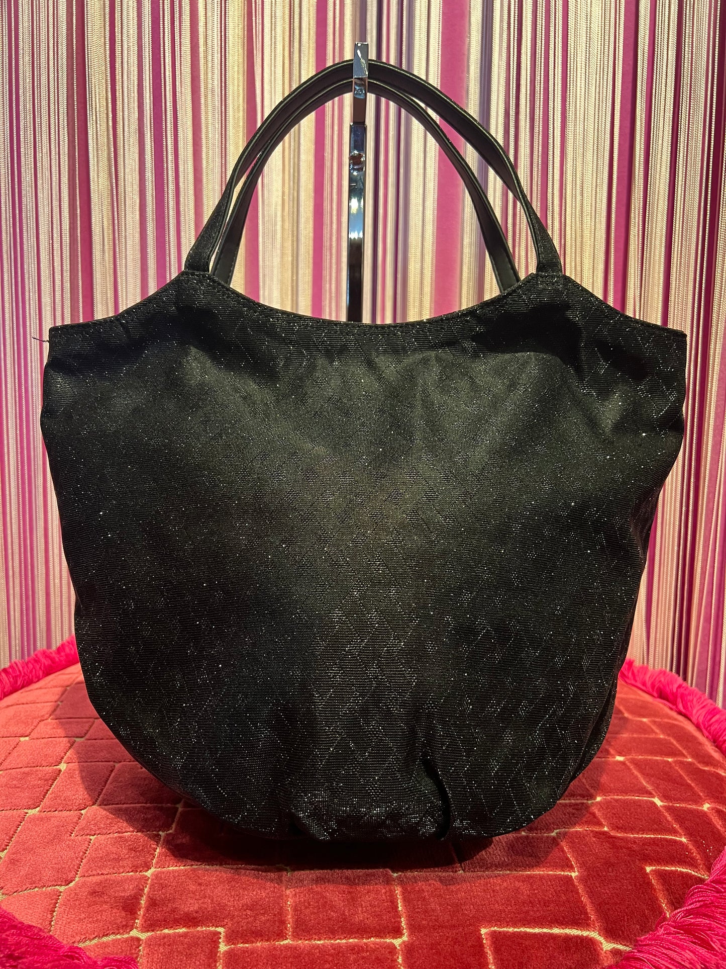 L’ Aura borsa Armando medium glitter incroci nero