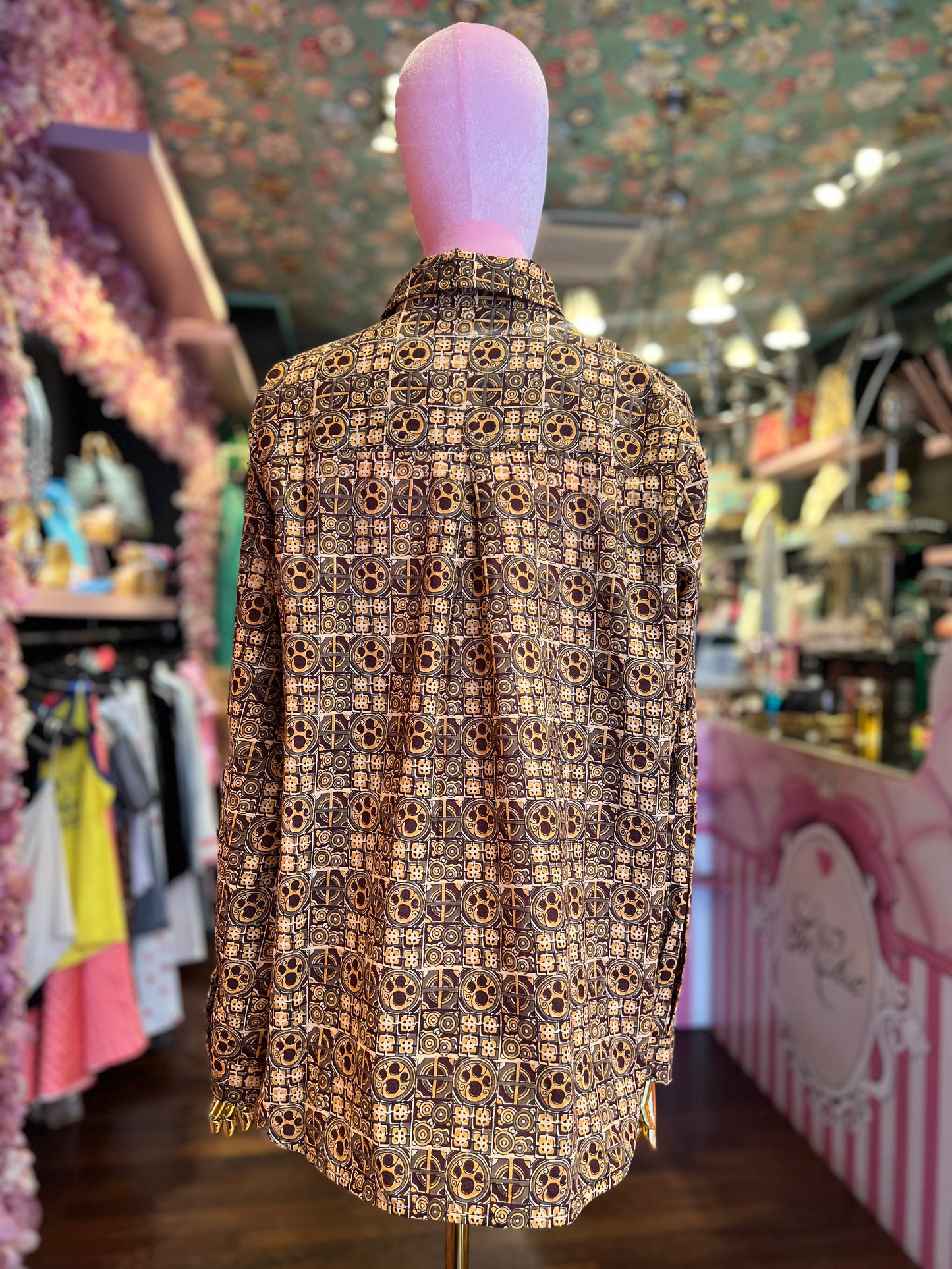 Mon amour Paris camicia cotone fantasia geometrica
