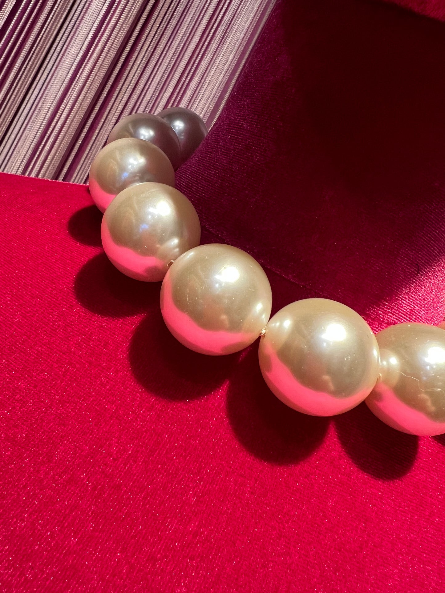 Collana girocollo perle grandi