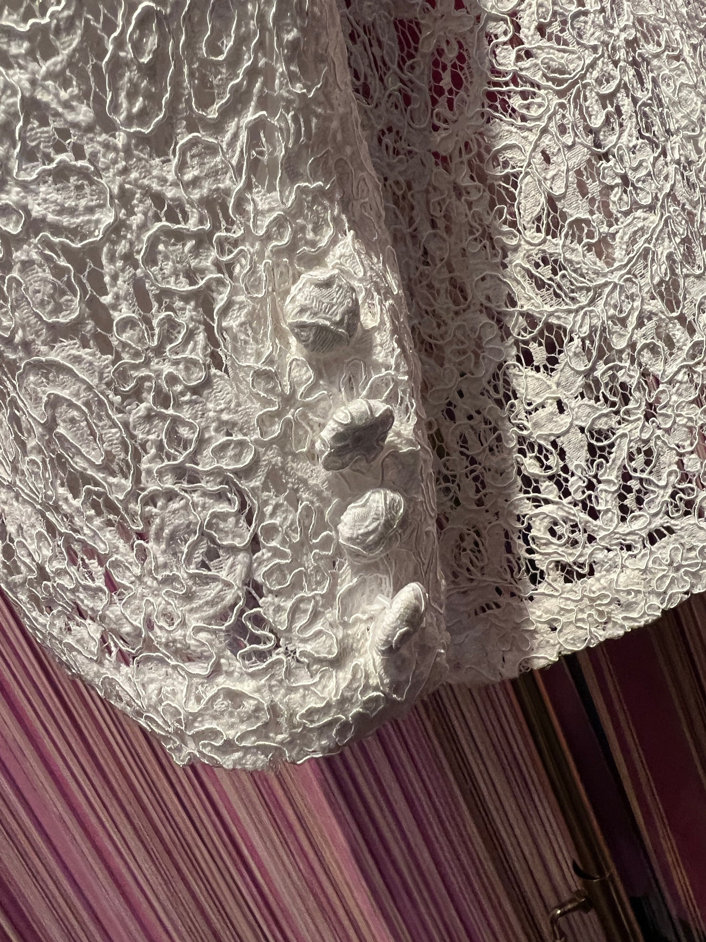 Mon amour Paris -30% di sconto giacca di pizzo e paillettes bianco