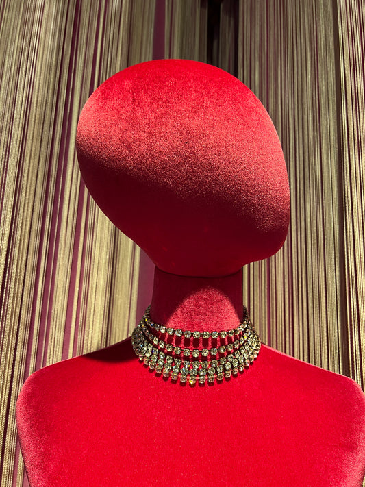 Choker 5 fili cristalli