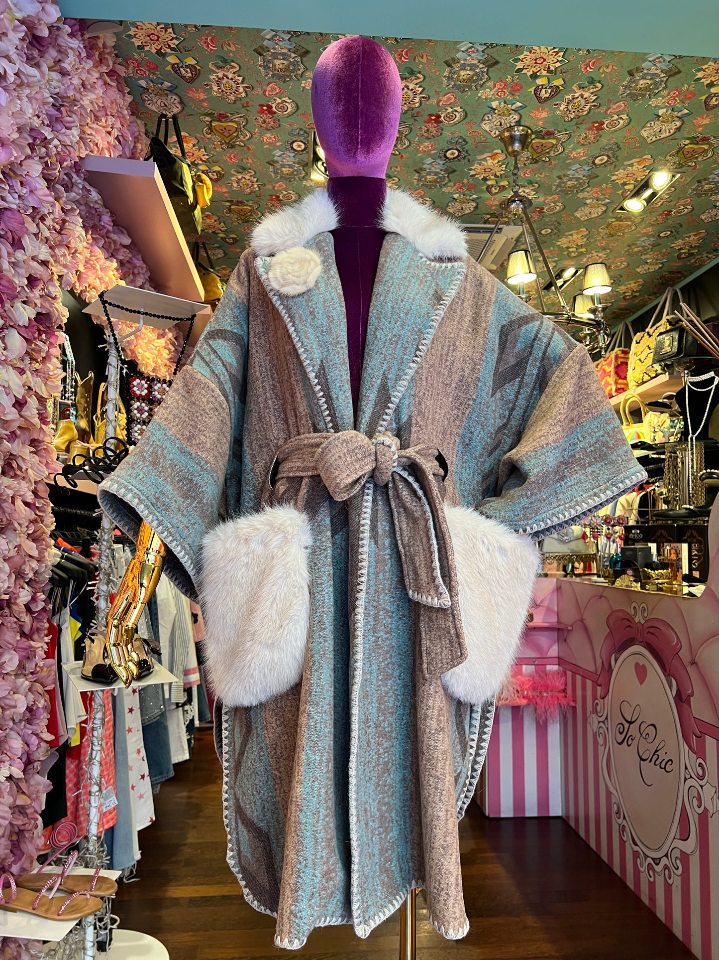 Front street mantella -cappotto jacquard