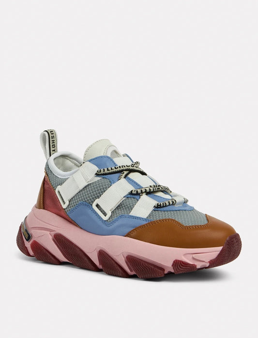 Circus Hotel sneakers multicolor in pelle e tessuto a rete elastici logati