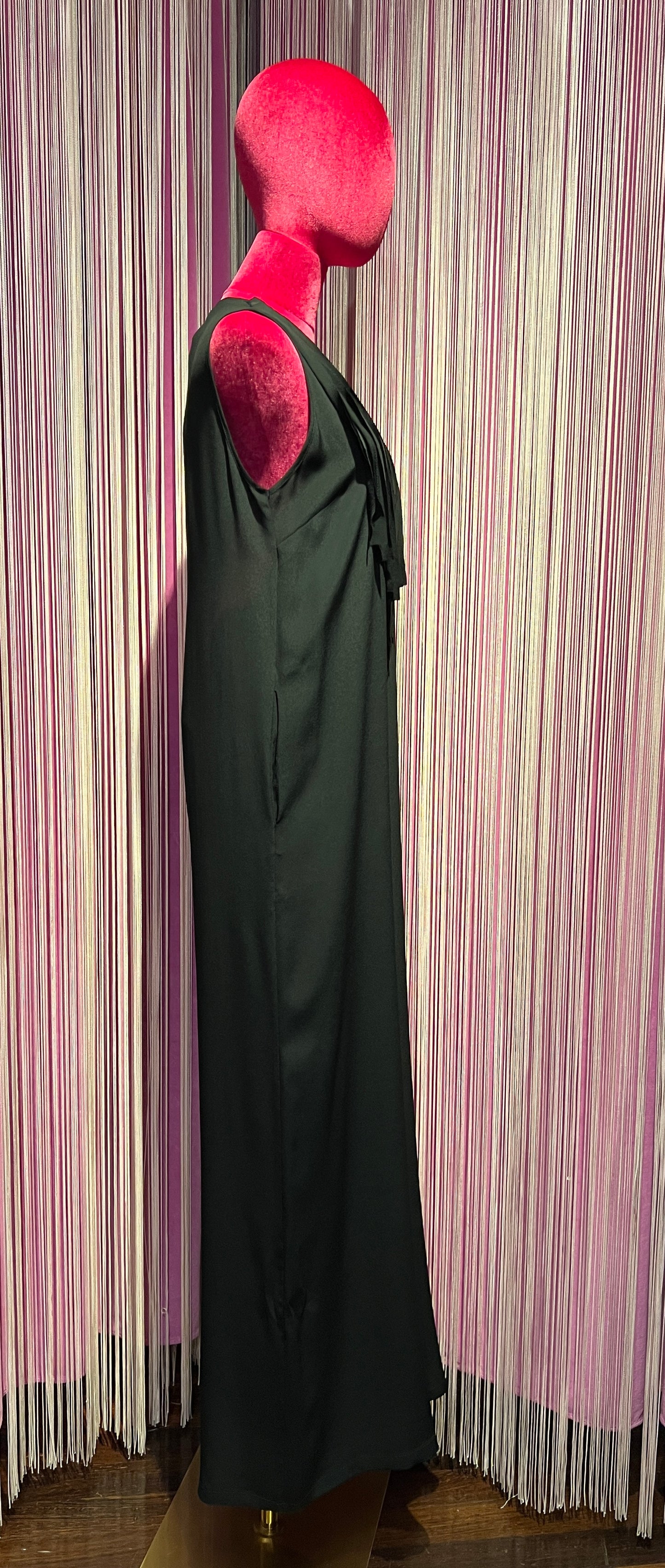 SU official tuta nera con frange in tessuto