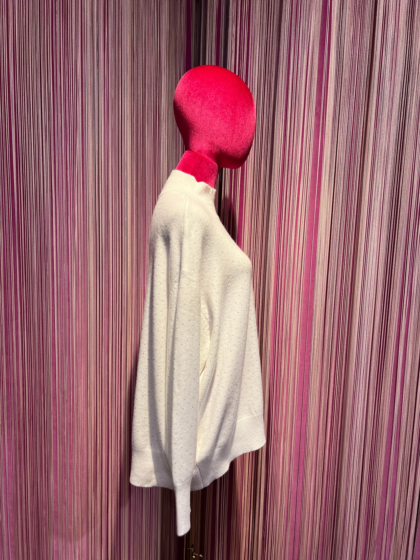 The room maglia bianca con pois cristalli