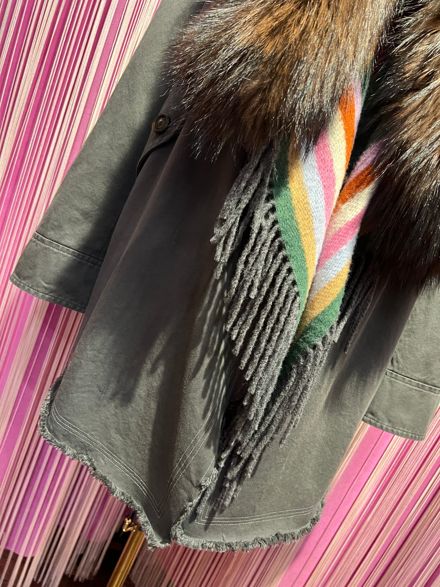 Bazar deluxe giaccone più gilet rimovibile con pelliccia raccoon