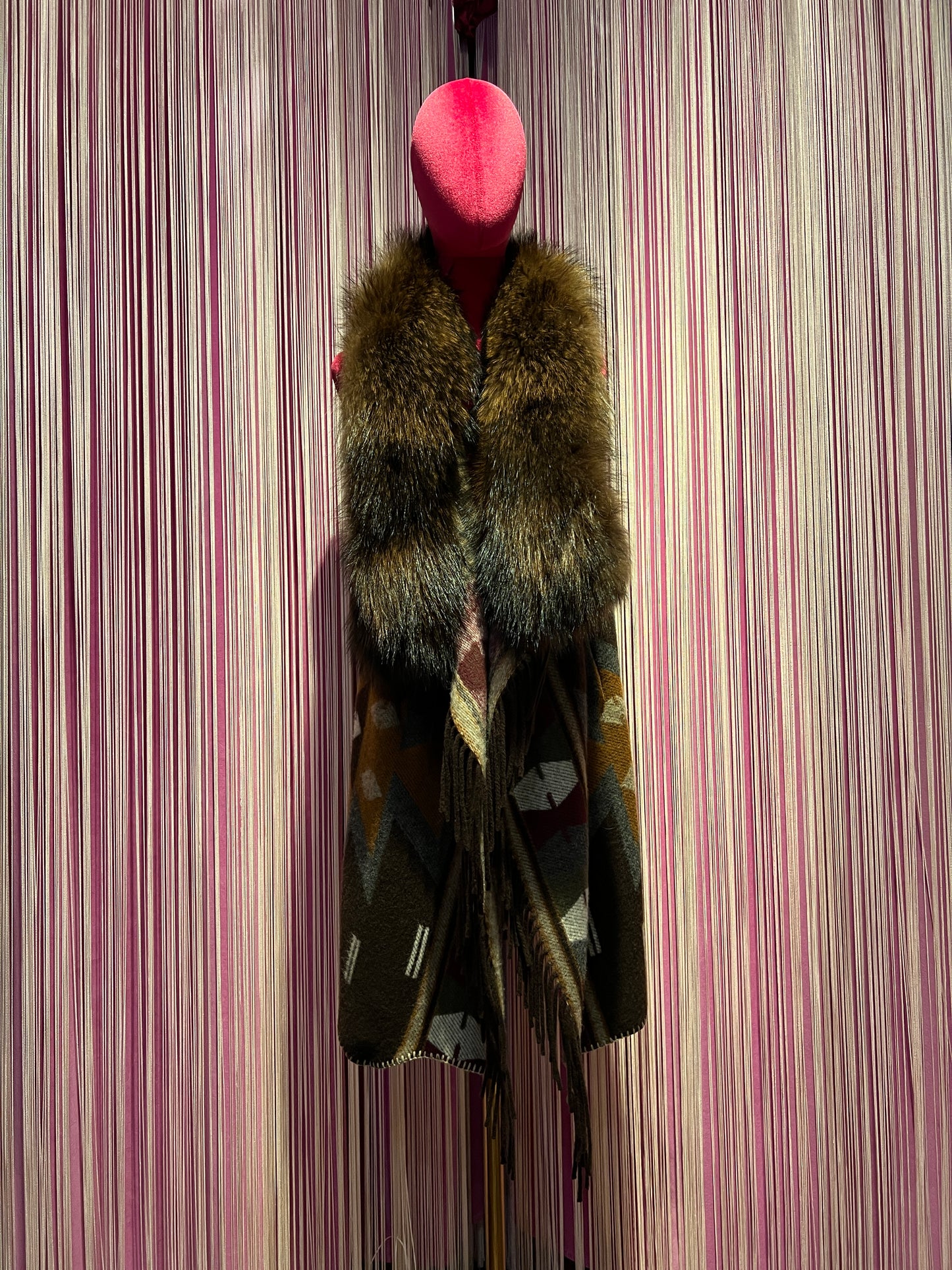 Bazar deluxe giaccone piu gilet rimovibile con pelliccia raccoon