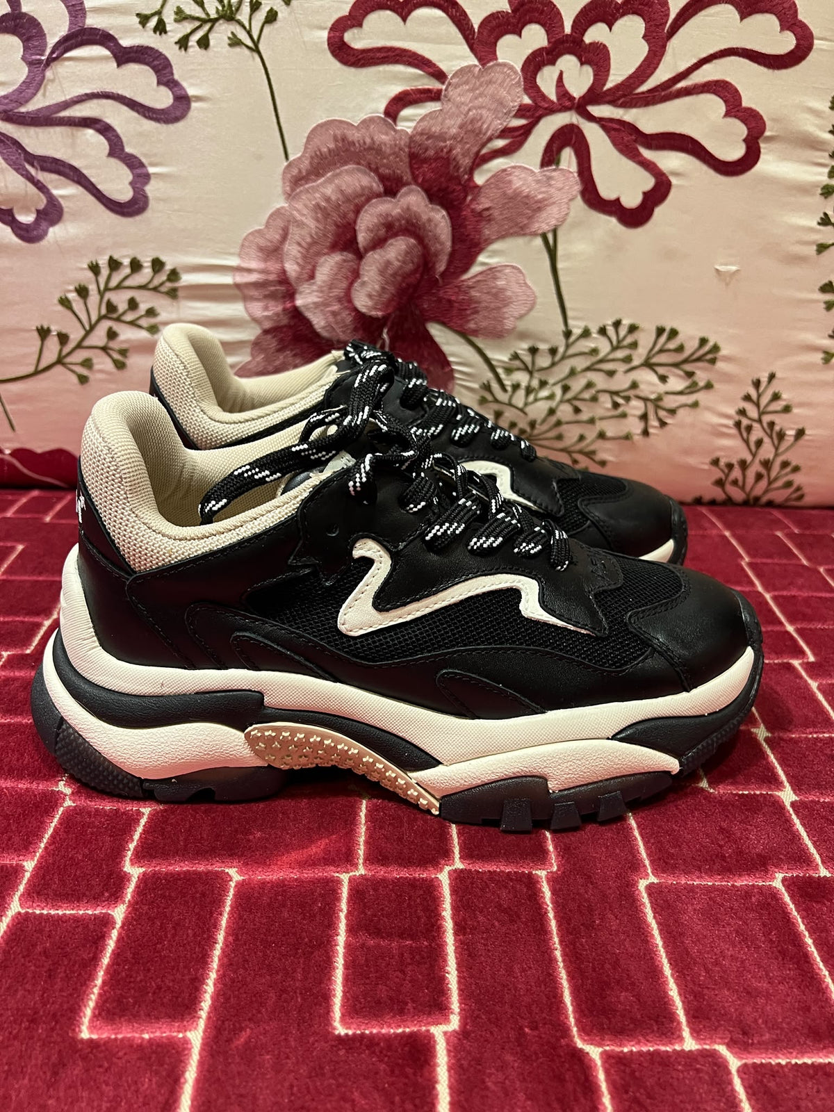 Ash sneakers pelle nera e bianca