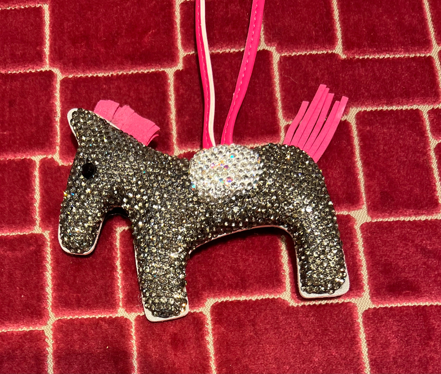 Charms cavallo glitter nero