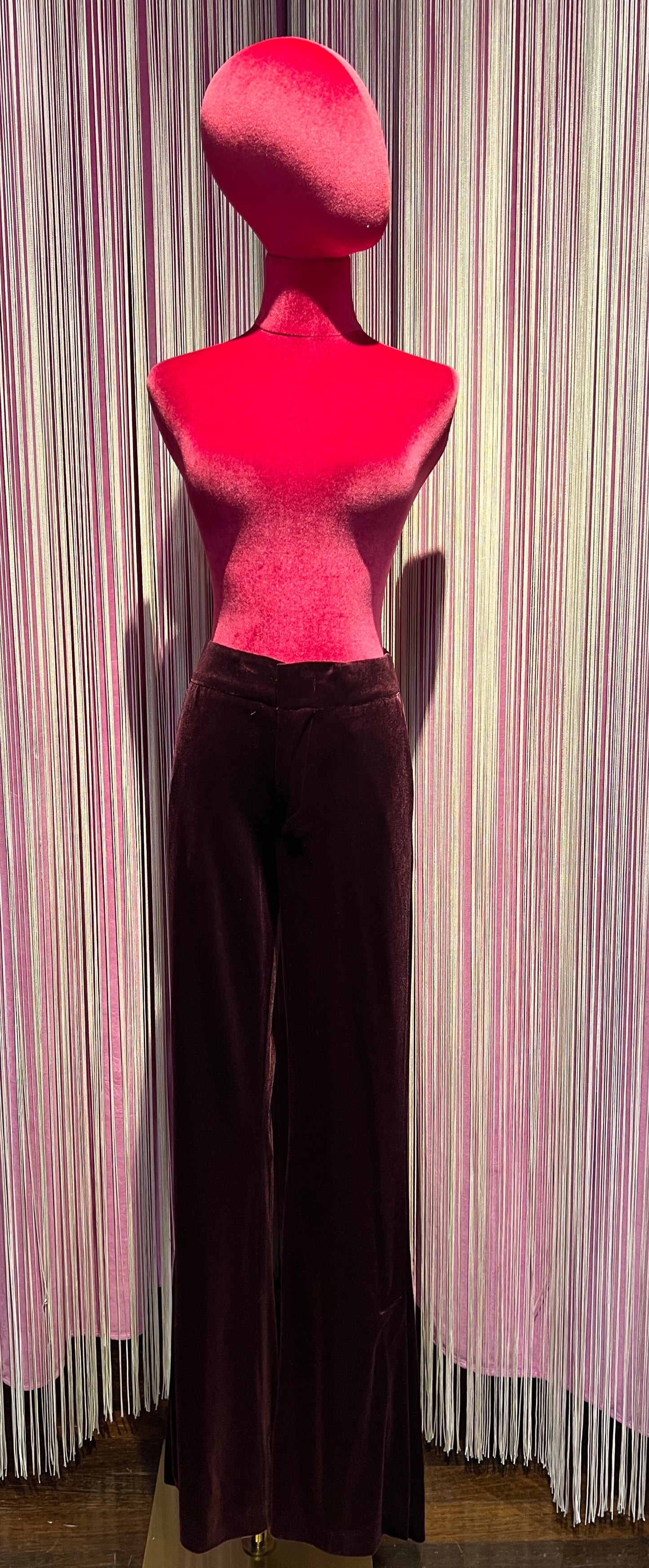 Don’t @me -40% di sconto pantalone in velluto con spacco prugna