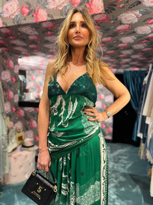 Dahlo -50% di sconto di sconto top fantasia verde