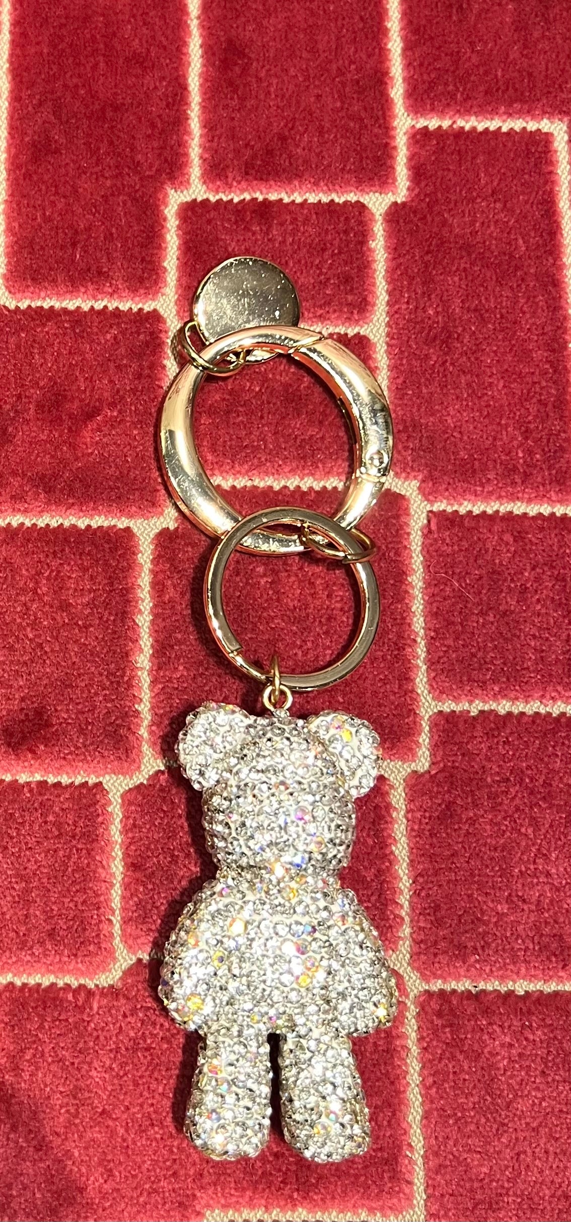 Charms orso glitter argento