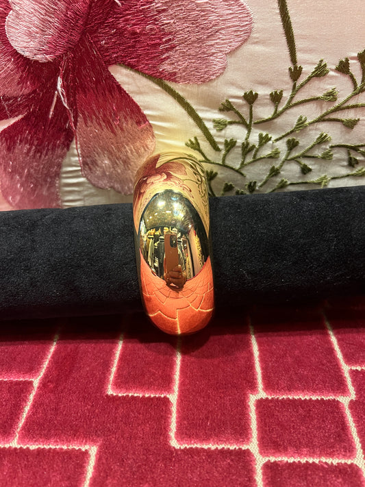 Bracciale liscio oro chiusura a molla grande