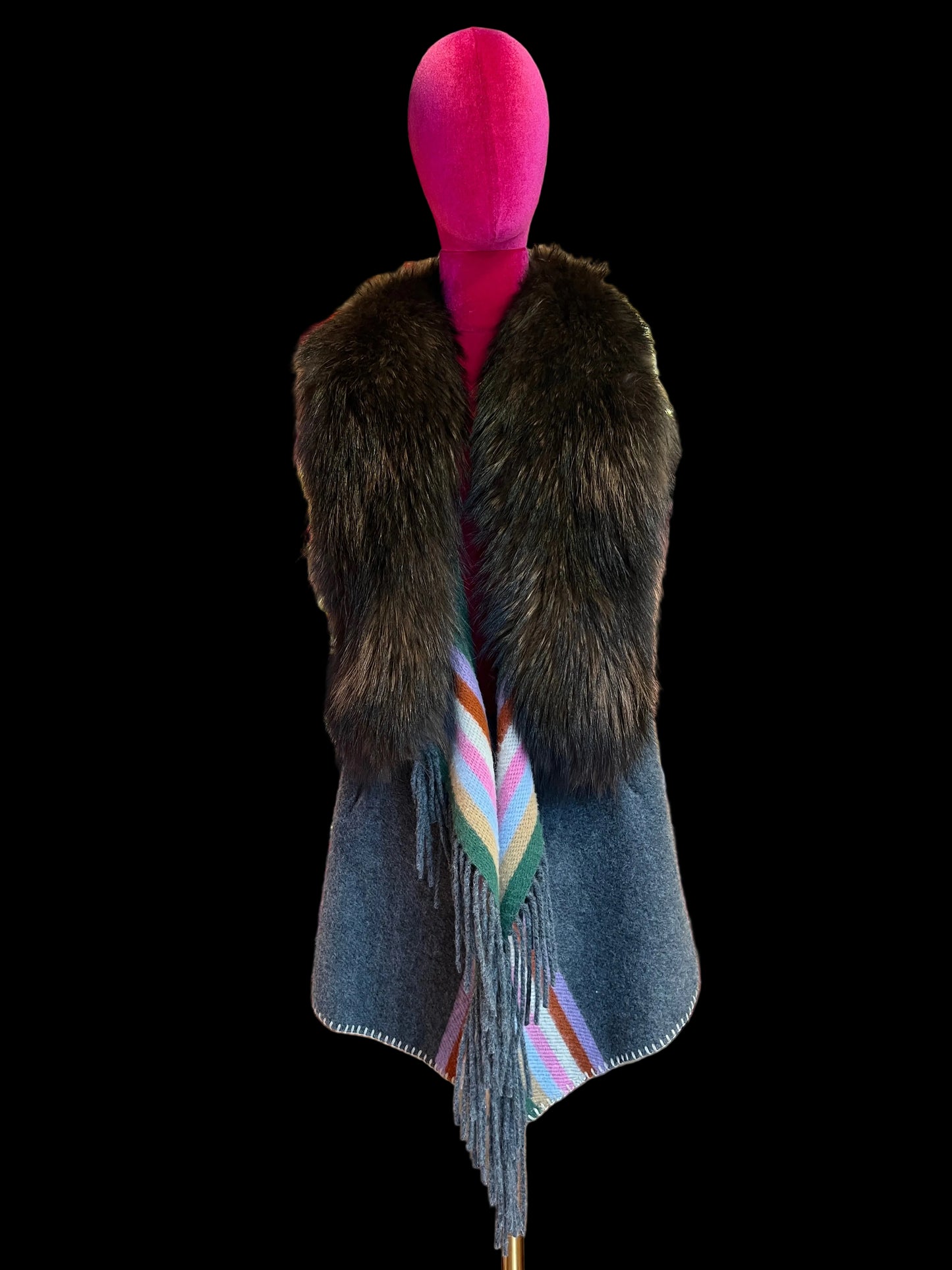 Bazar deluxe giaccone più gilet rimovibile con pelliccia raccoon