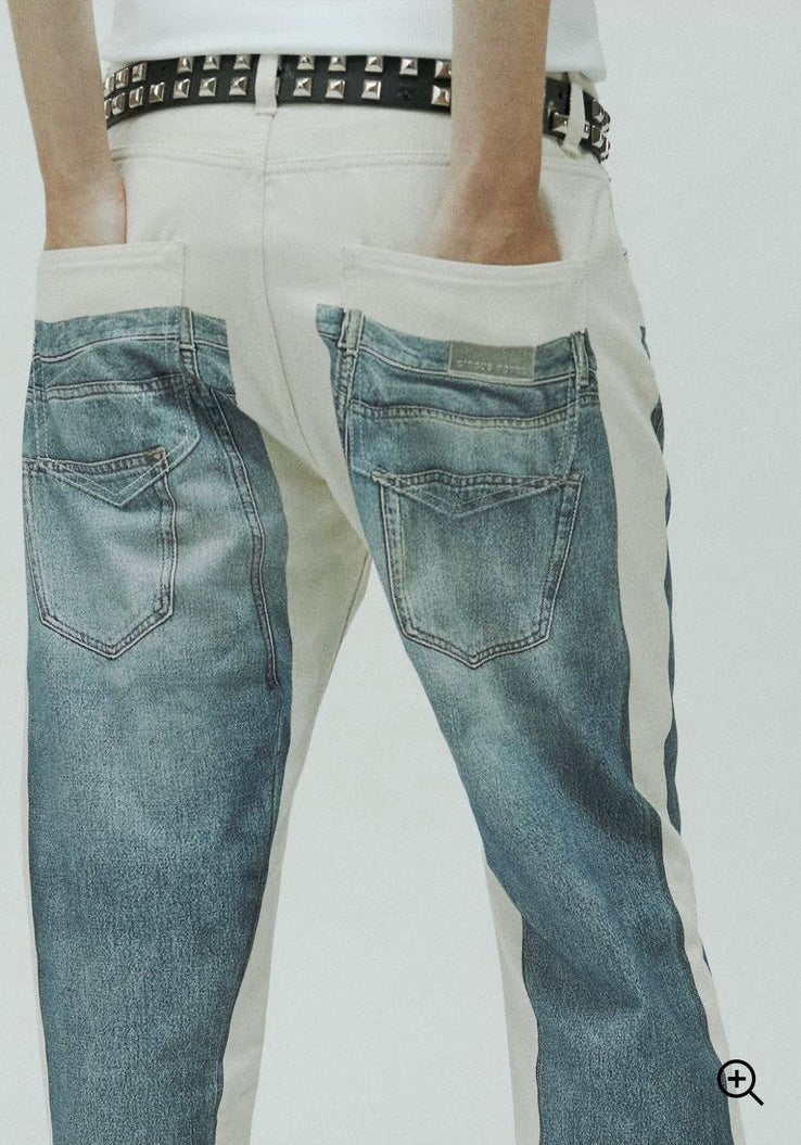 Circus Hotel jeans denim con disegno jeans