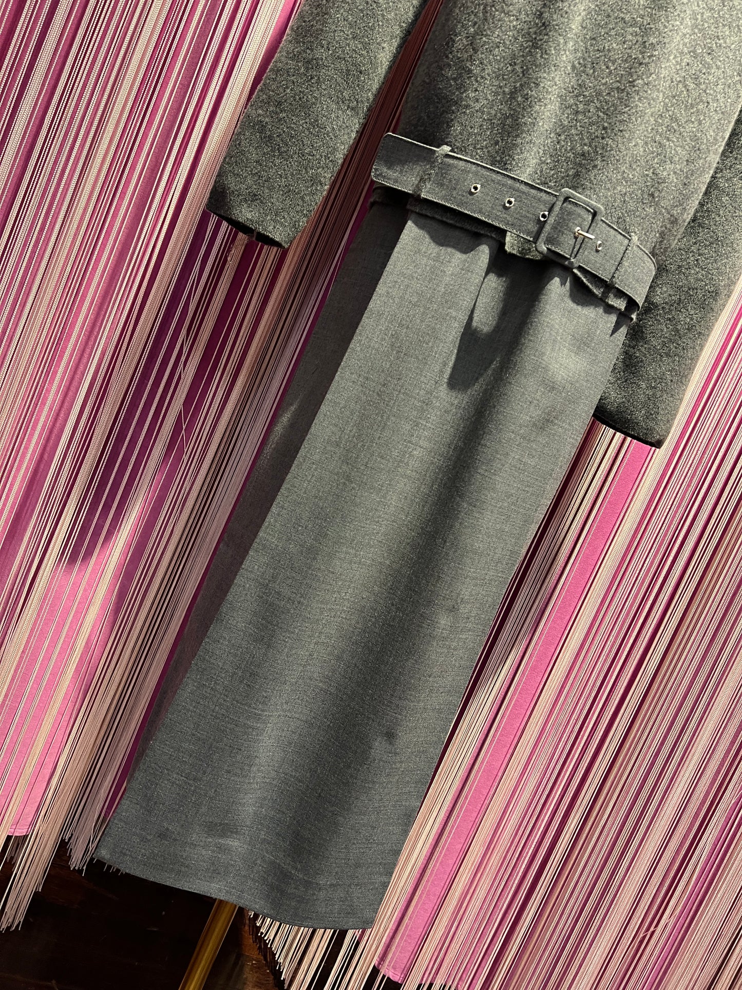 Semicouture abito grigio mélange con cintura