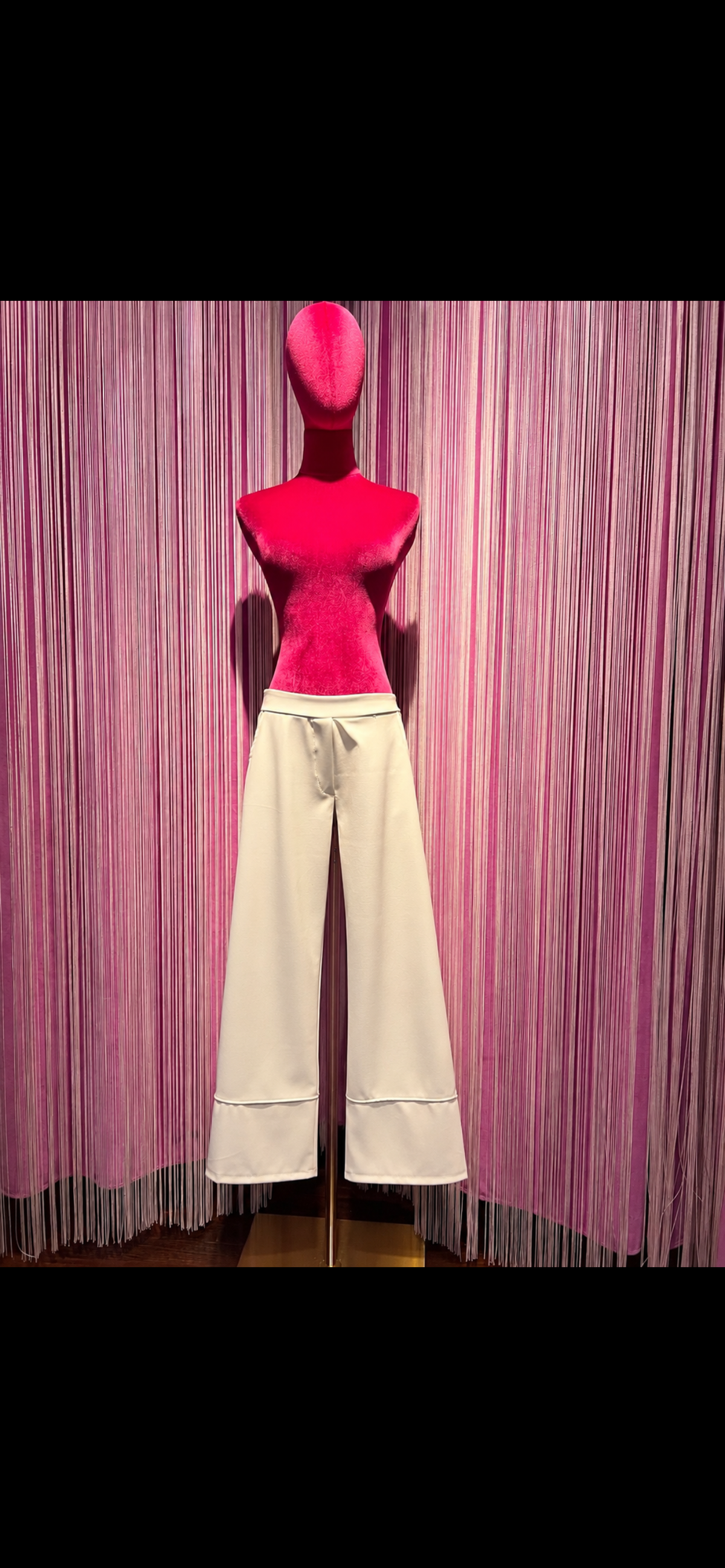 The room pantalone simil pelle burro