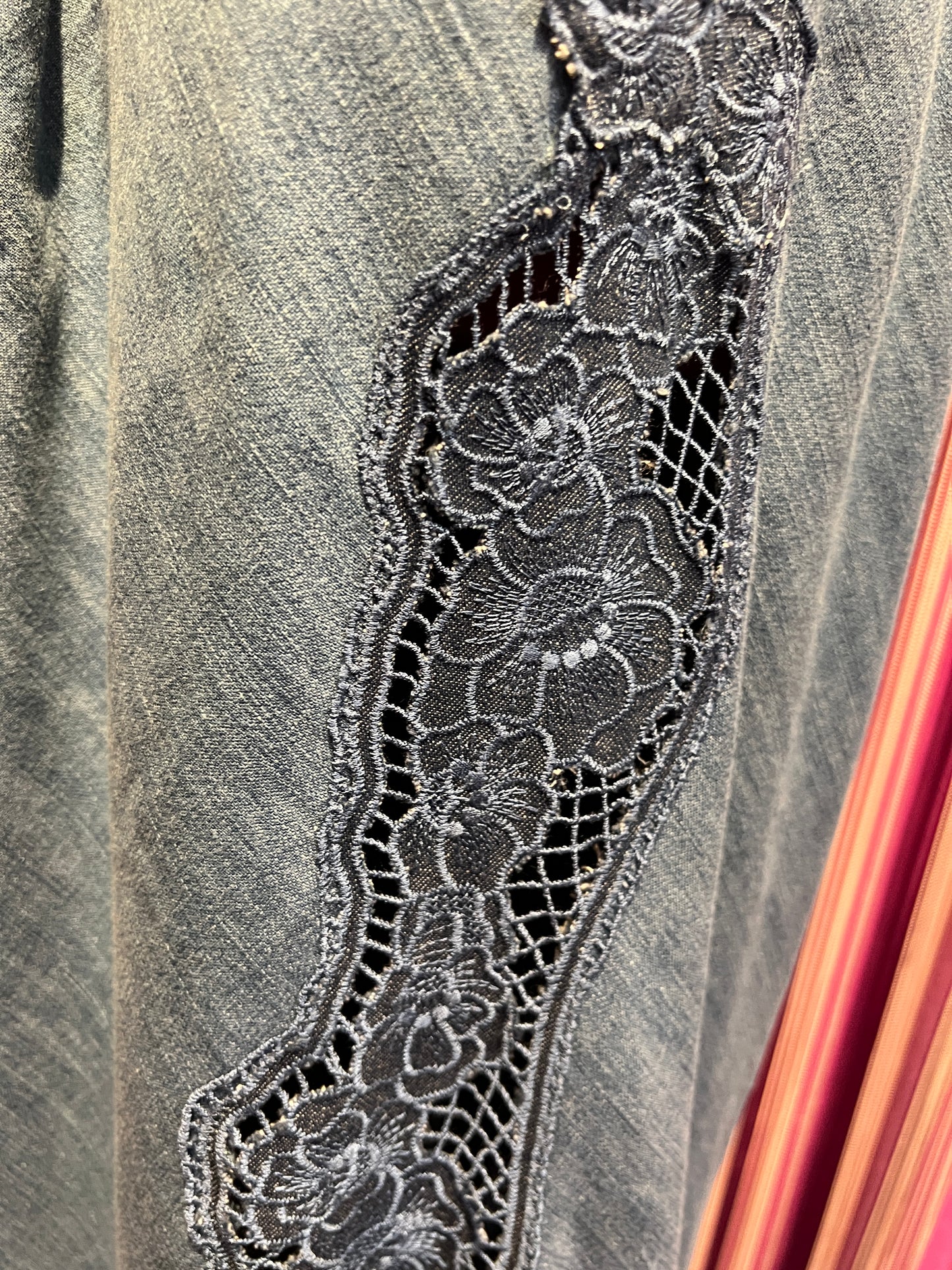 Ermanno Scervino gonna jeans lunga con pizzo laterale