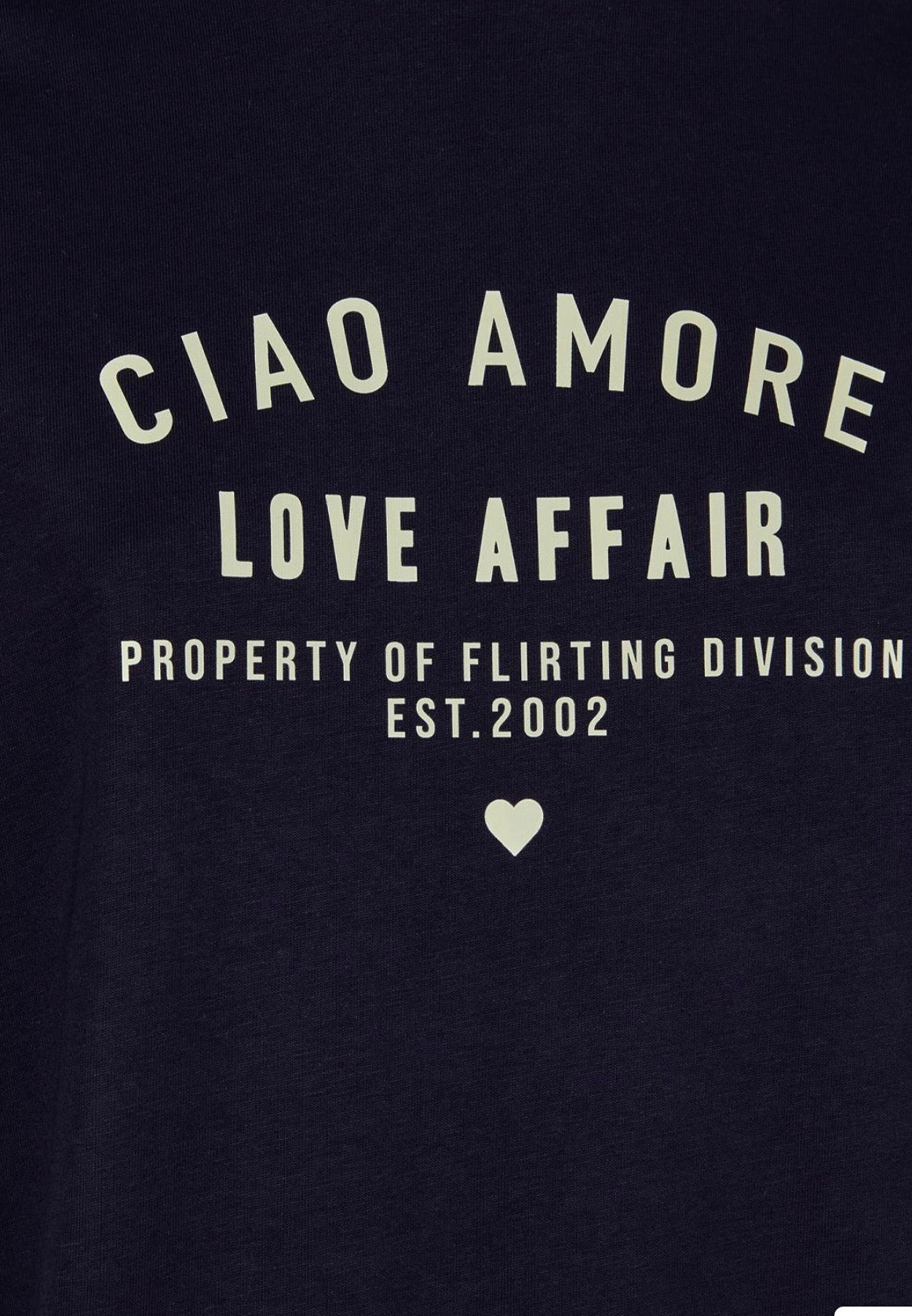 Giada Benincasa t-shirt oversize “ ciao amore love affair” blue navy