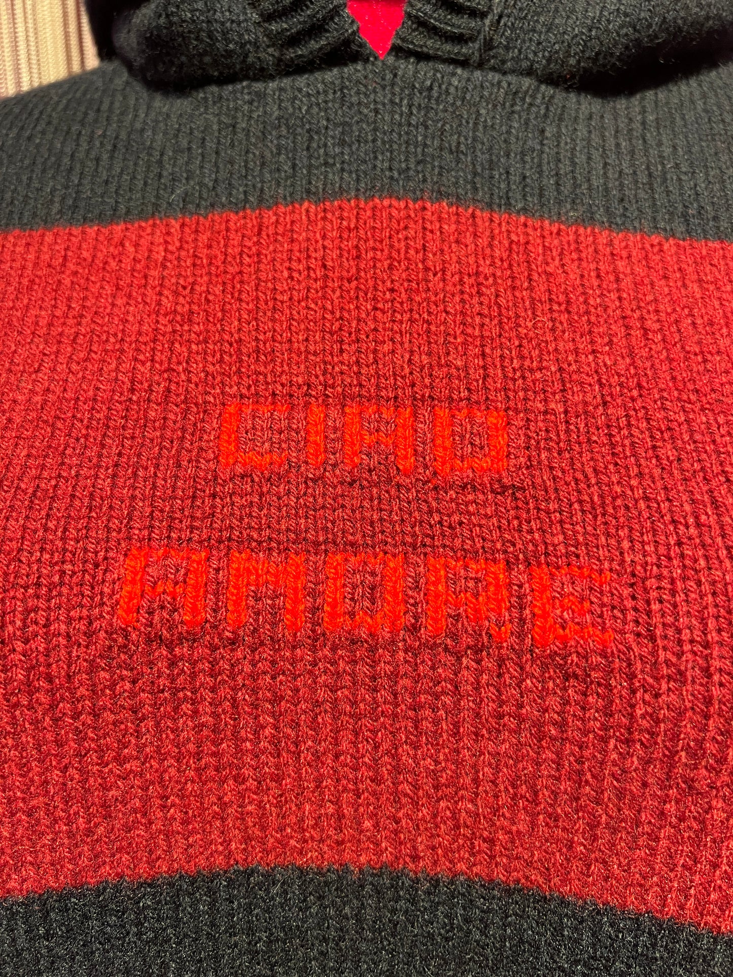 Giada Benincasa maglia con cappuccio bicolore con logo “ Ciao amore”