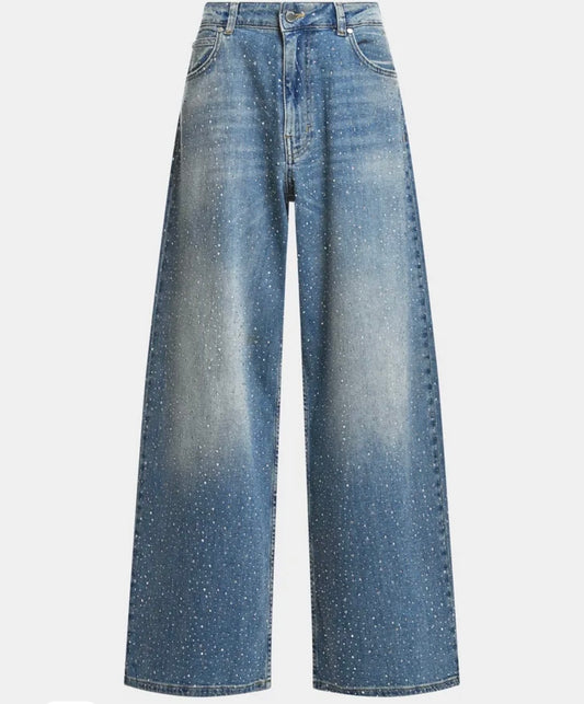 Essentiel antwerp jeans gamba larga con strass