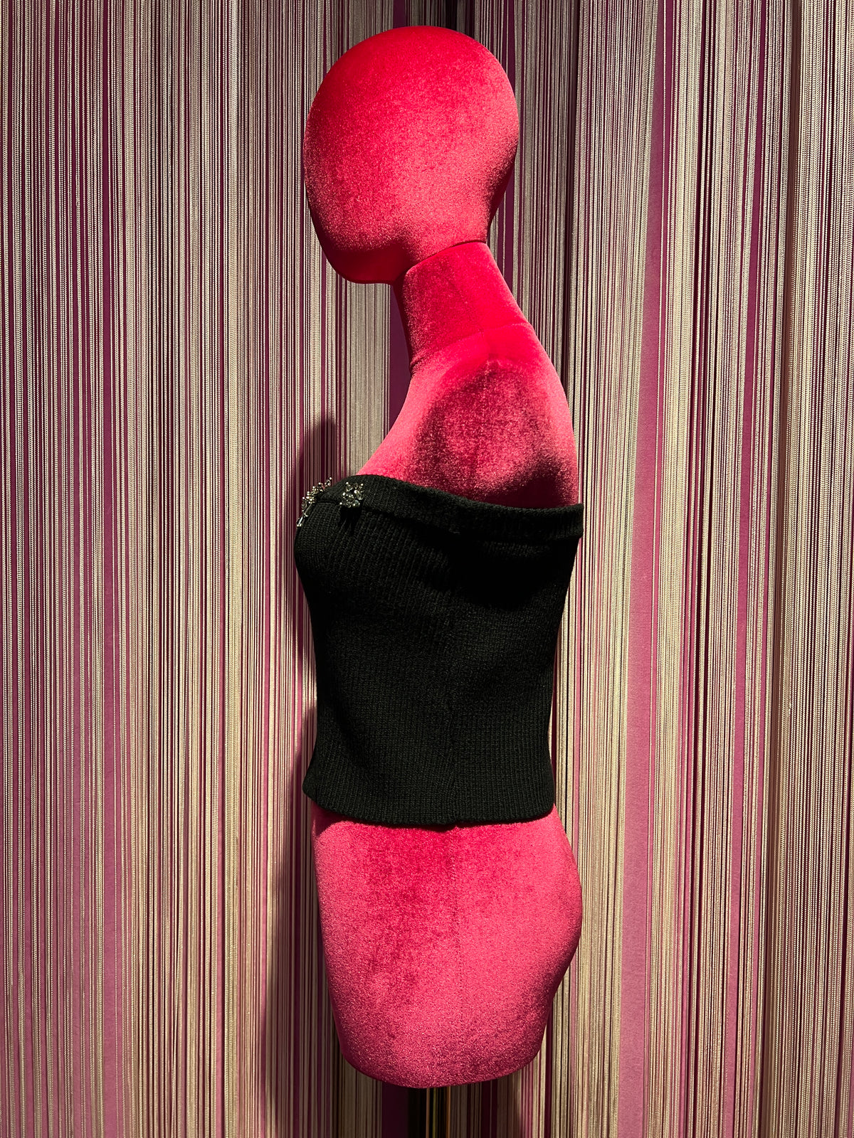 Isabelle Blanche Paris bustier in maglia con ricami a gioiello