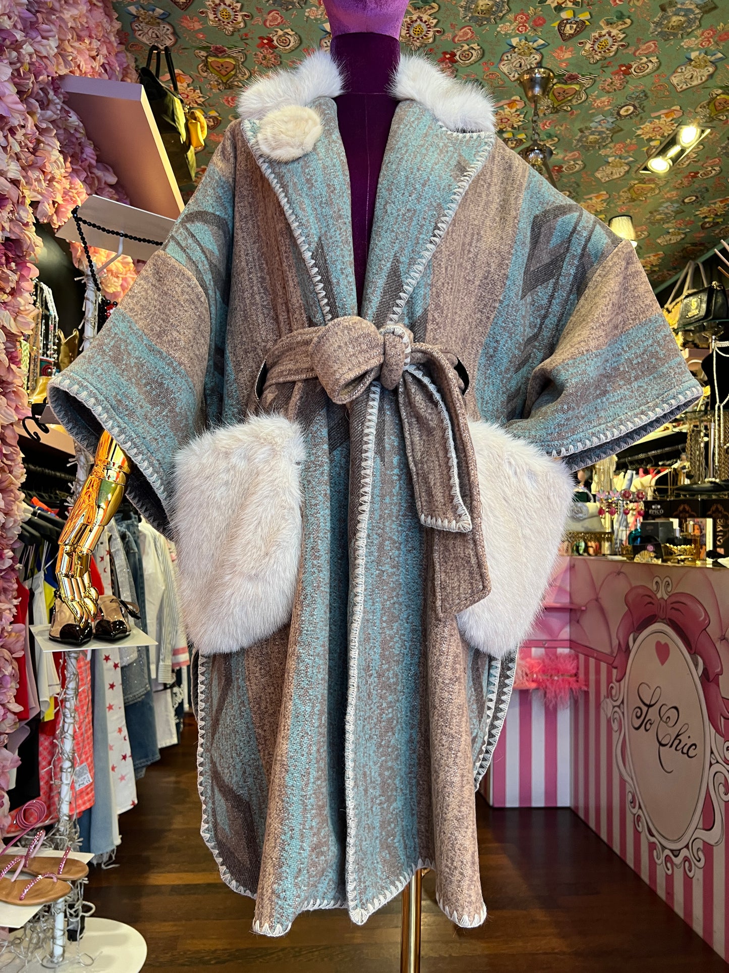 Front street mantella -cappotto jacquard