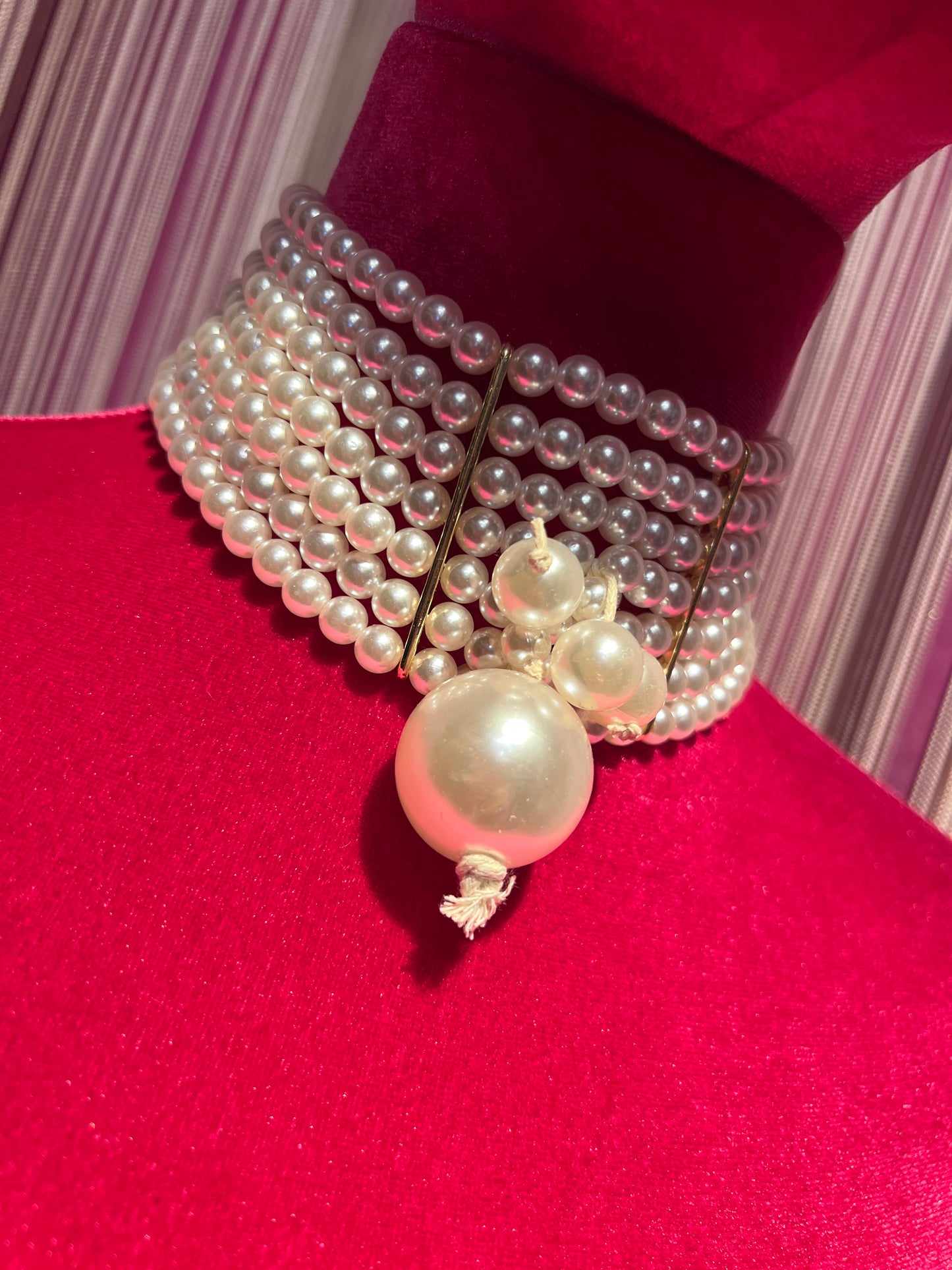 Choker perle con perla centrale grande