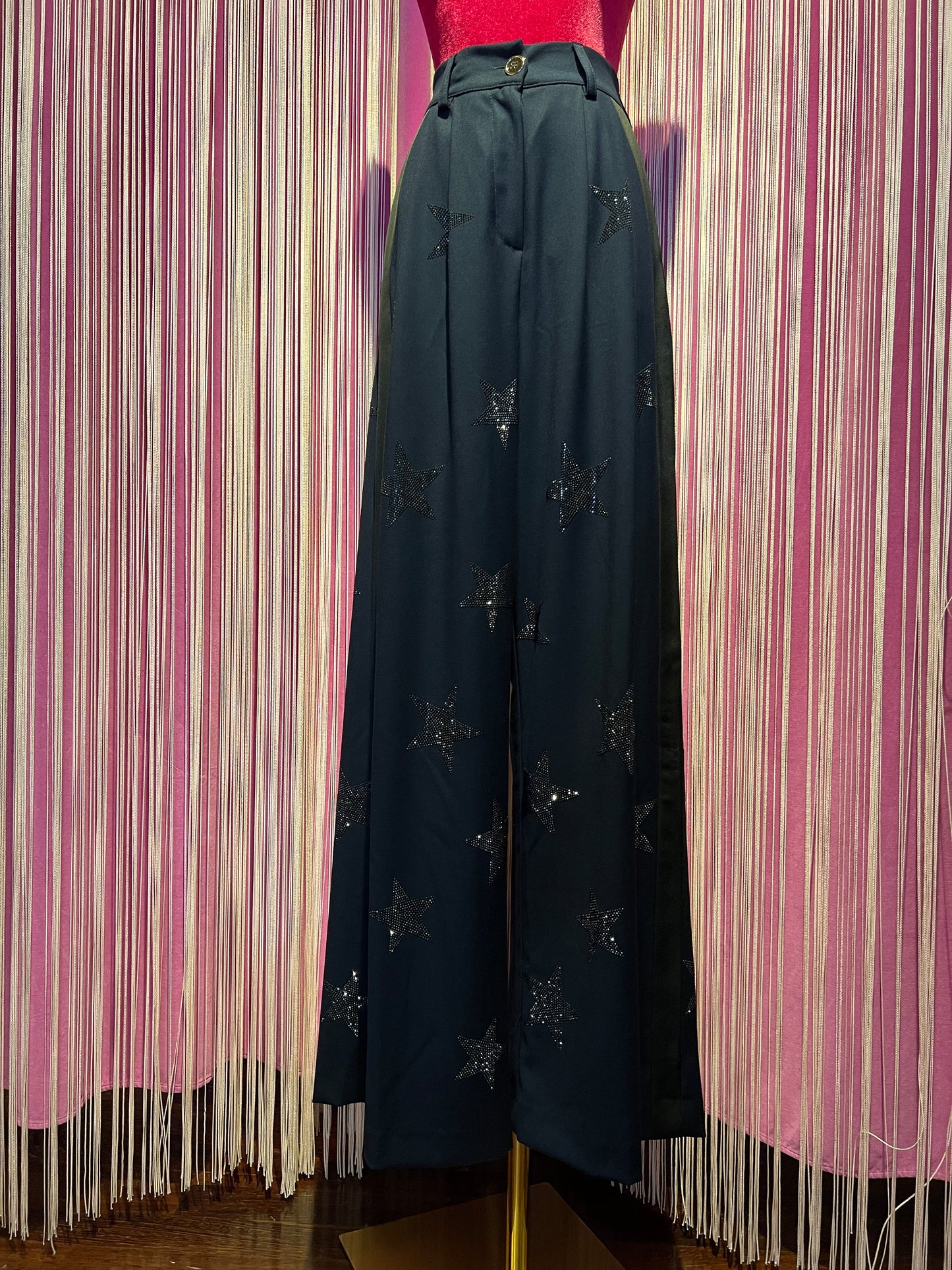 5 Progress completo giacca e pantalone blu navy con decorazioni stelle in cristalli