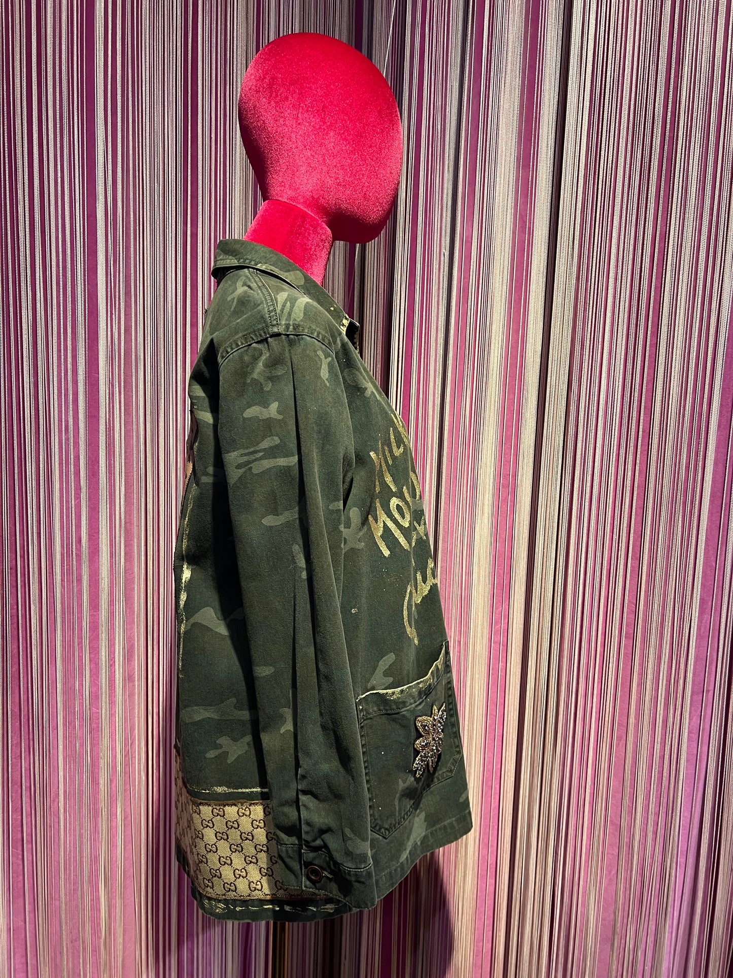 ABpink🩷 giacca GG spilla con fiocco rosa patch Michey Mouse vestibilita 40/44