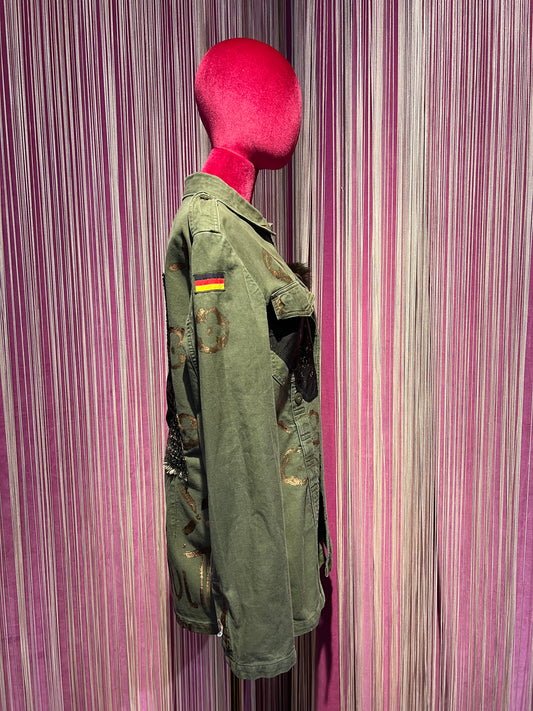 ABpink🩷 giacca LV patch boucle cuore nero vestibilita’ 40/44