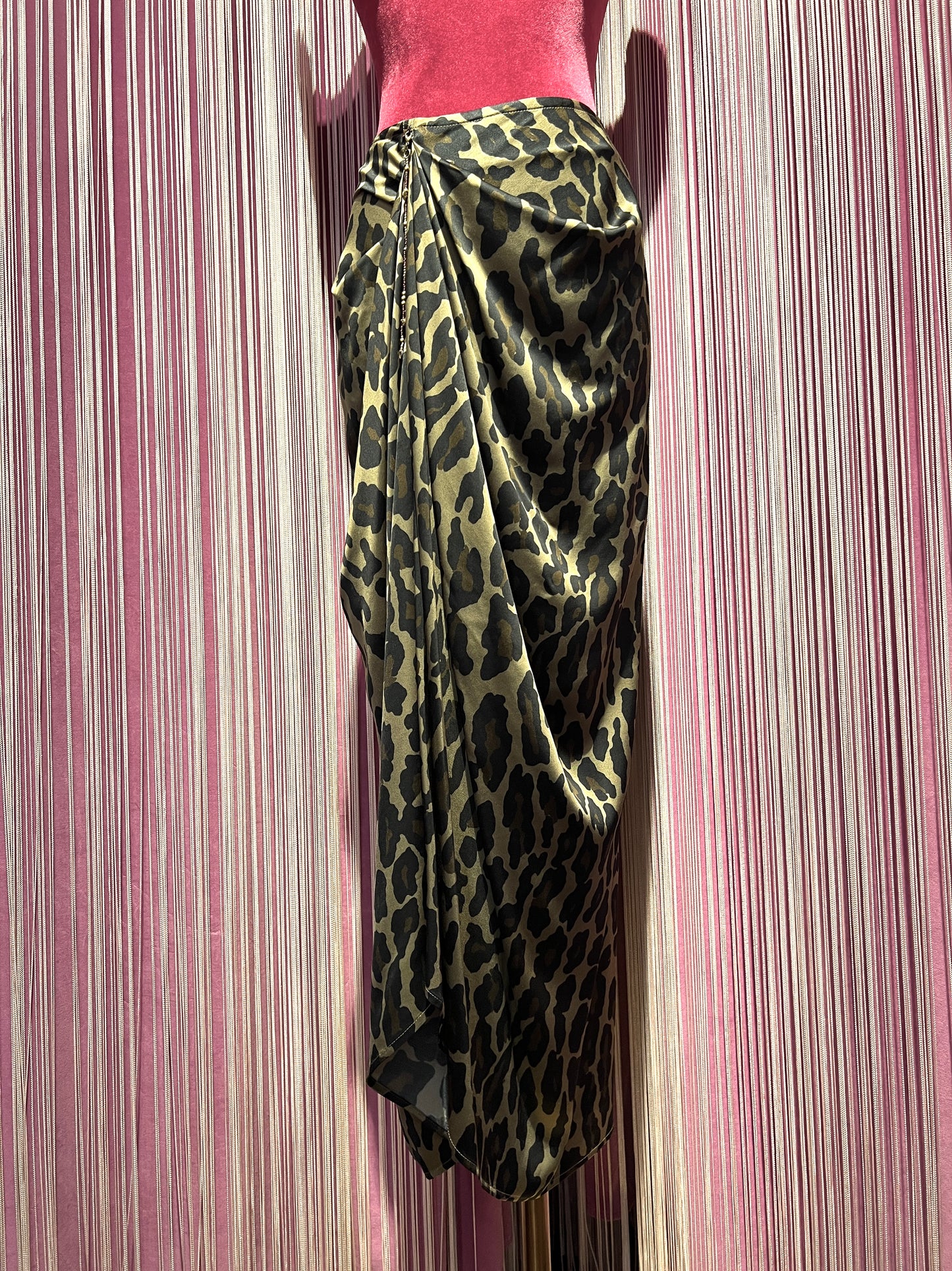 Bazar deluxe gonna animalier con drappeggio