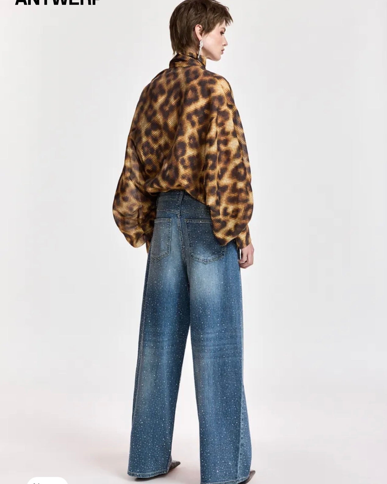 Essentiel antwerp jeans gamba larga con strass