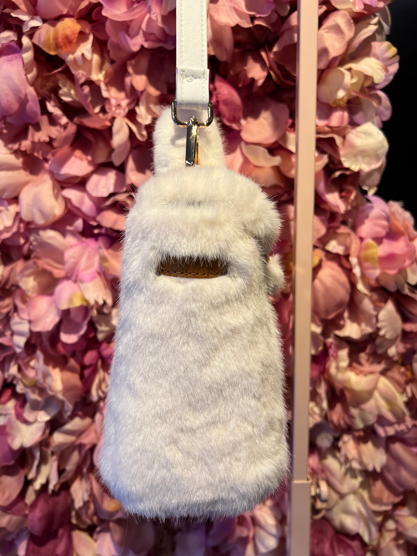 Show-up Milano borsa ecopelliccia ed ecopelle con tracolla, colore bianco