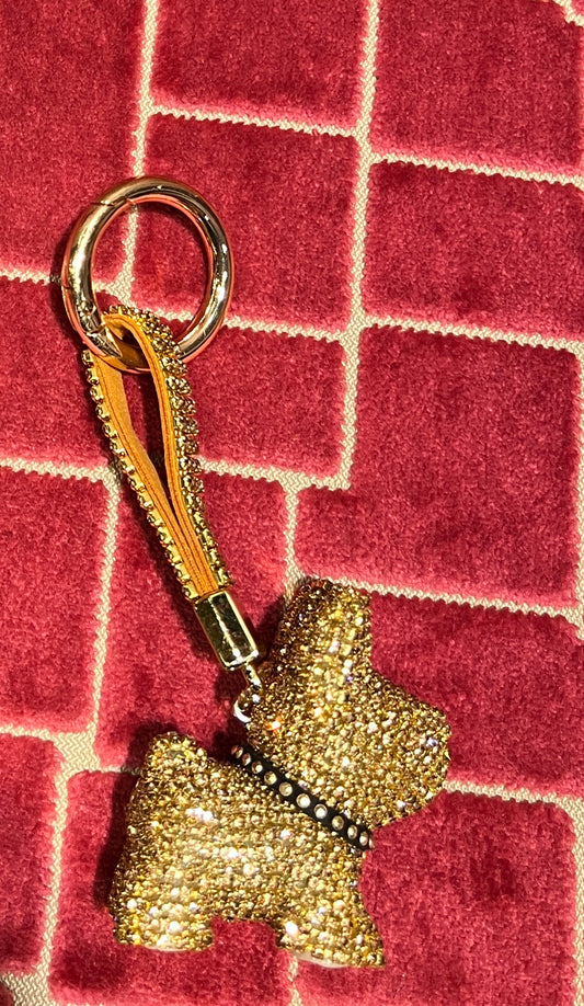 Charms cagnolino cristalli oro