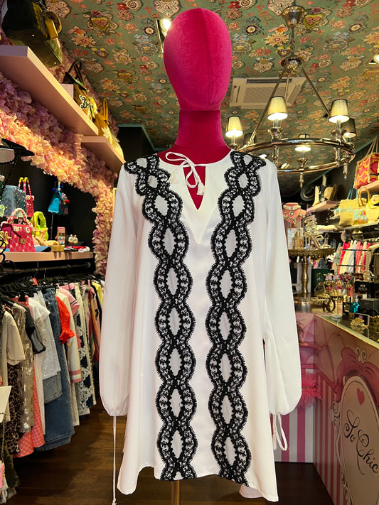 Clo’h occasione imperdibile blusa manica lunga con applicazione pizzo