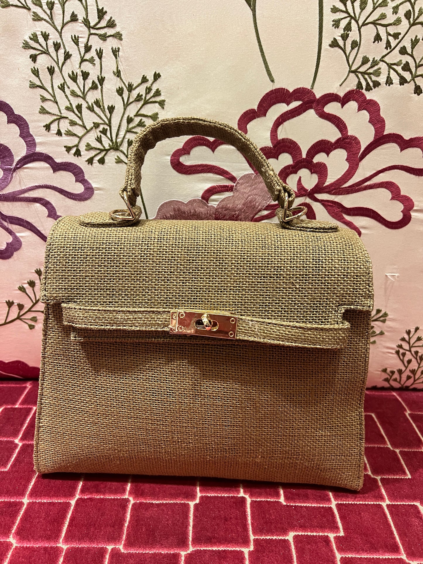 Borsa in rafia con tracollina